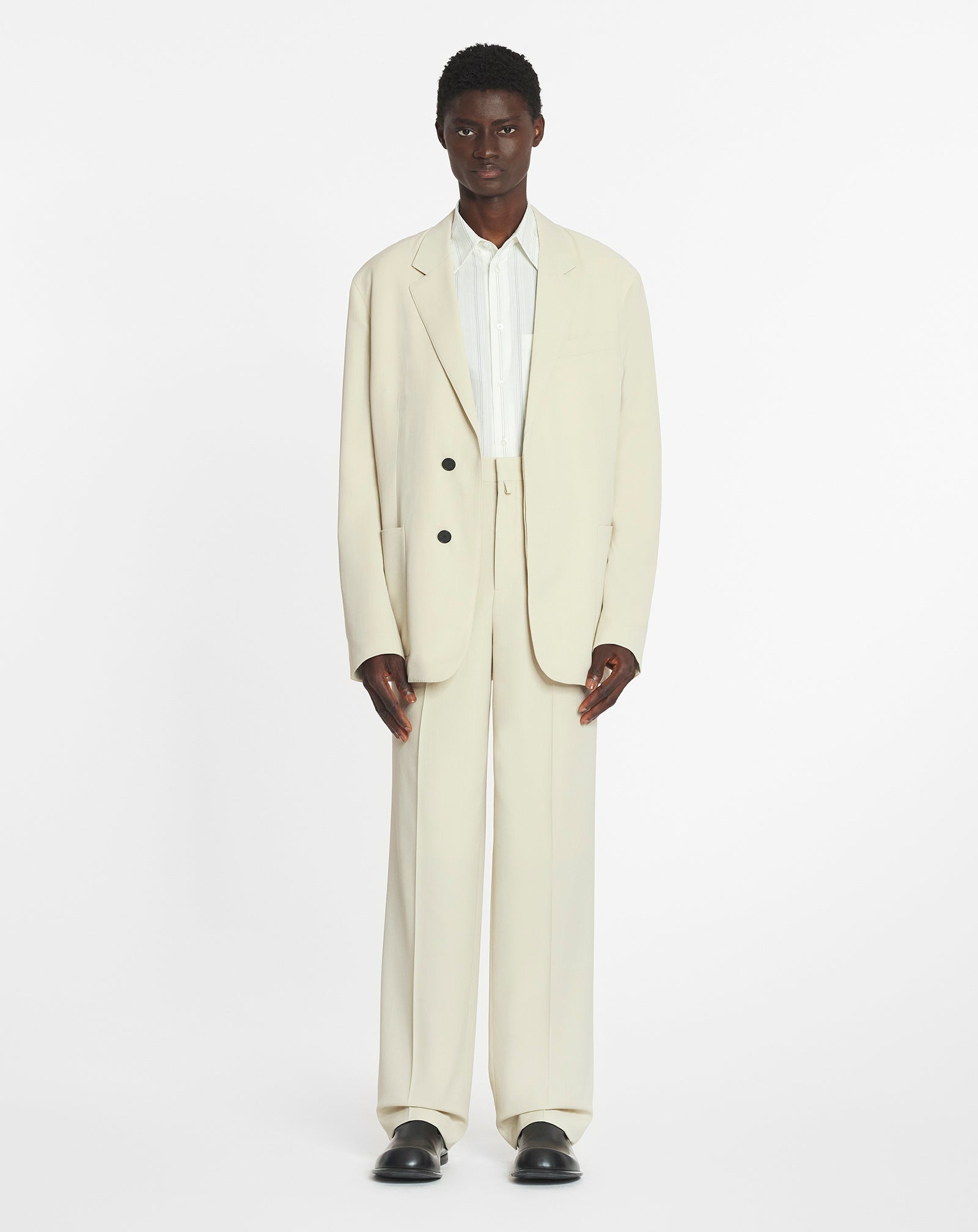 VESTE AMPLE EN LAINE MÉLANGÉE