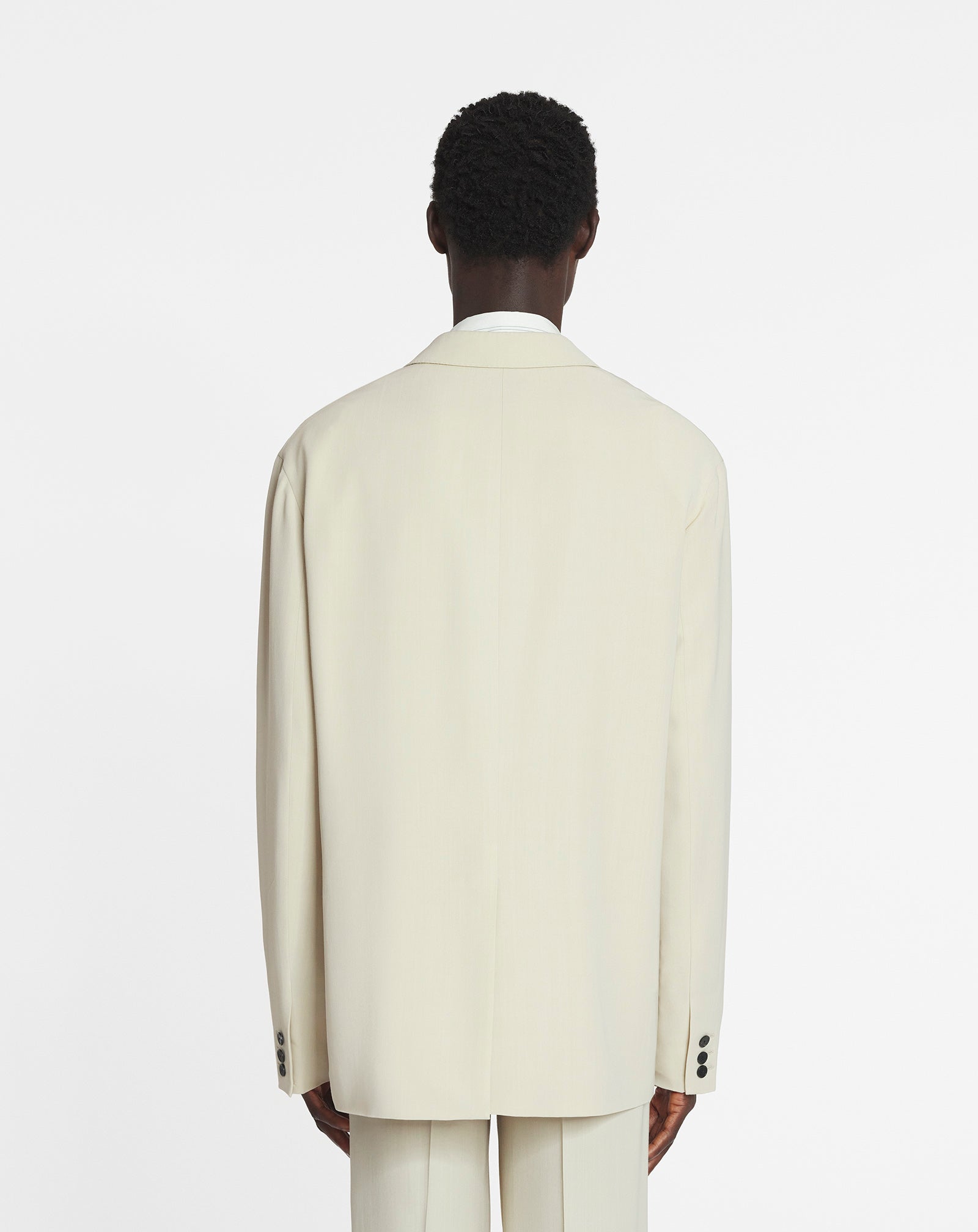 VESTE AMPLE EN LAINE MÉLANGÉE