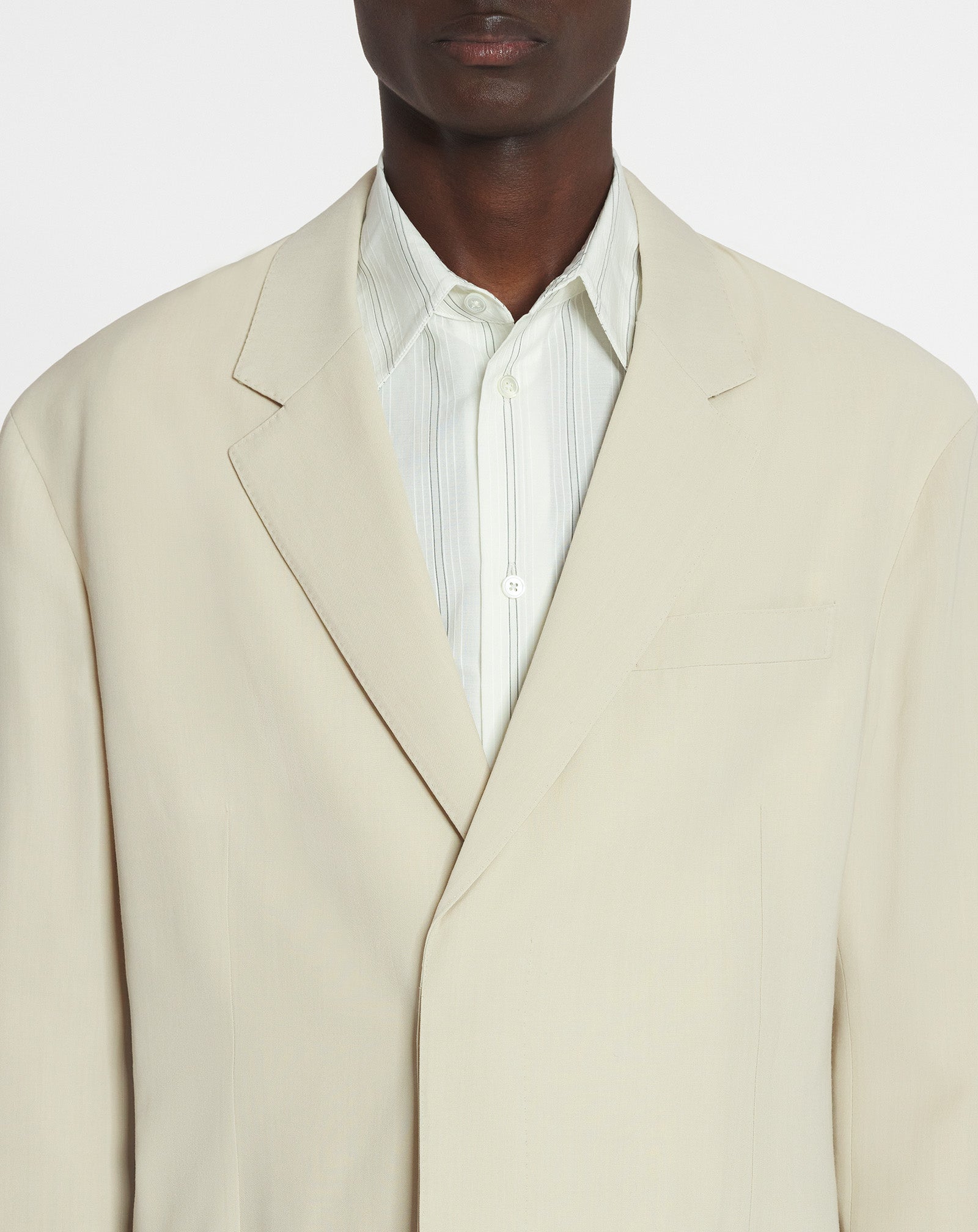 VESTE AMPLE EN LAINE MÉLANGÉE
