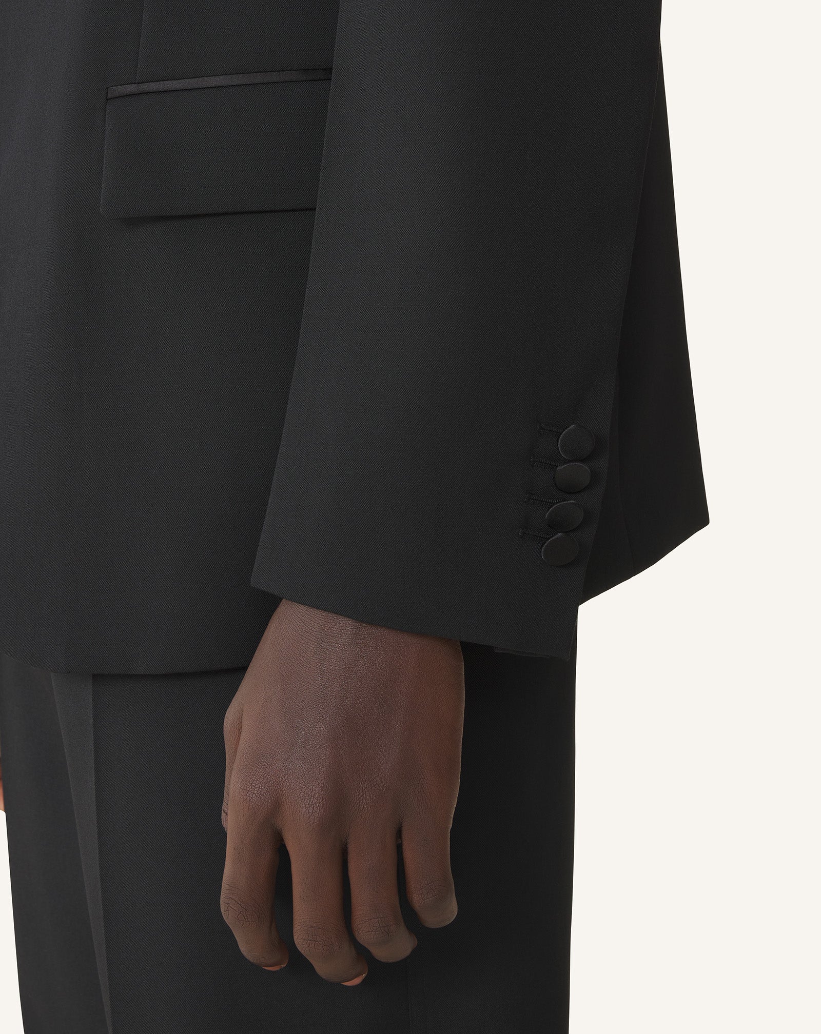 VESTE COL OFFICIER EN LAINE