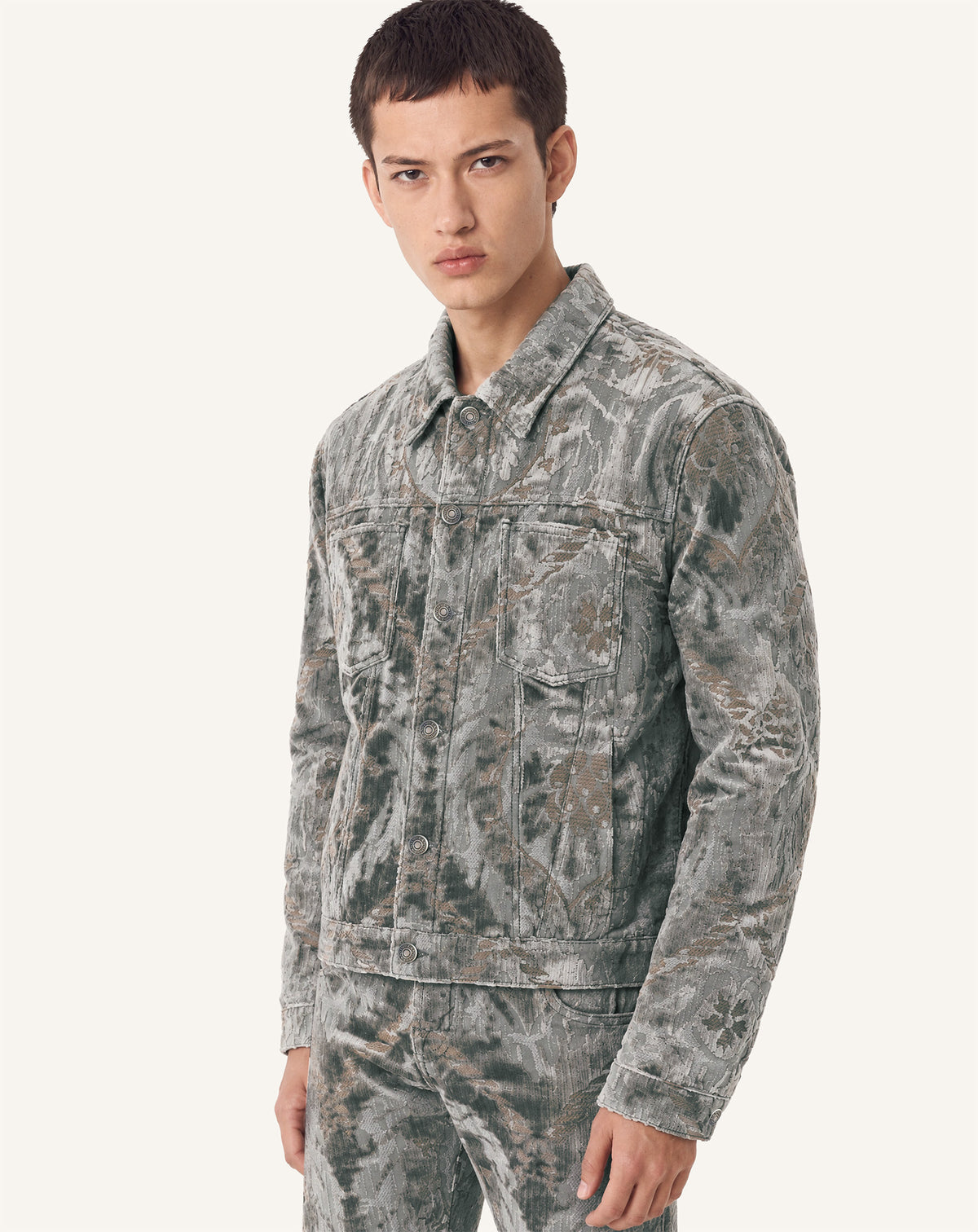 VESTE BEVILACQUA EN MOTIF PIGNA GRIS