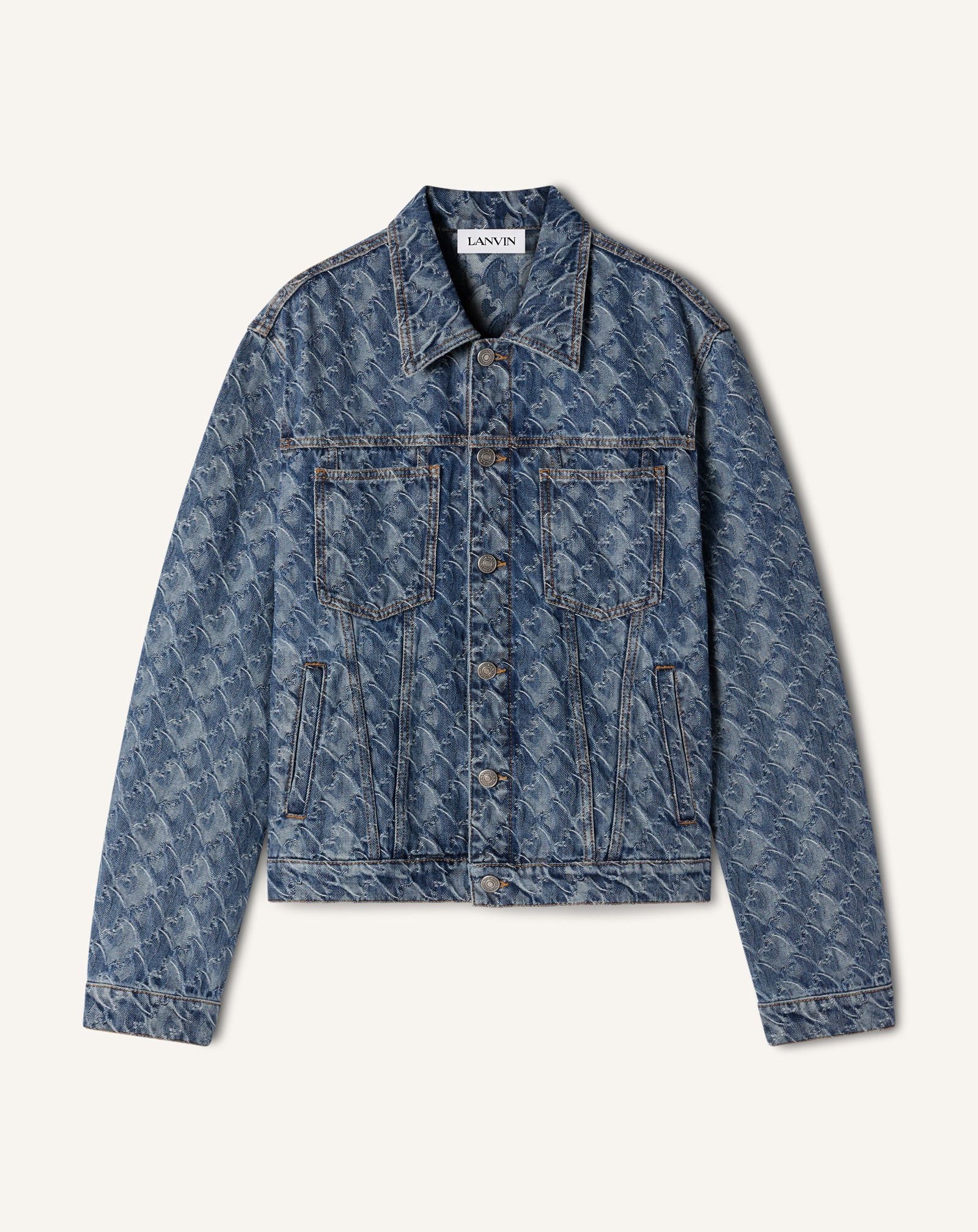 VESTE EN DENIM JACQUARD LUNAR YEAR BLEU