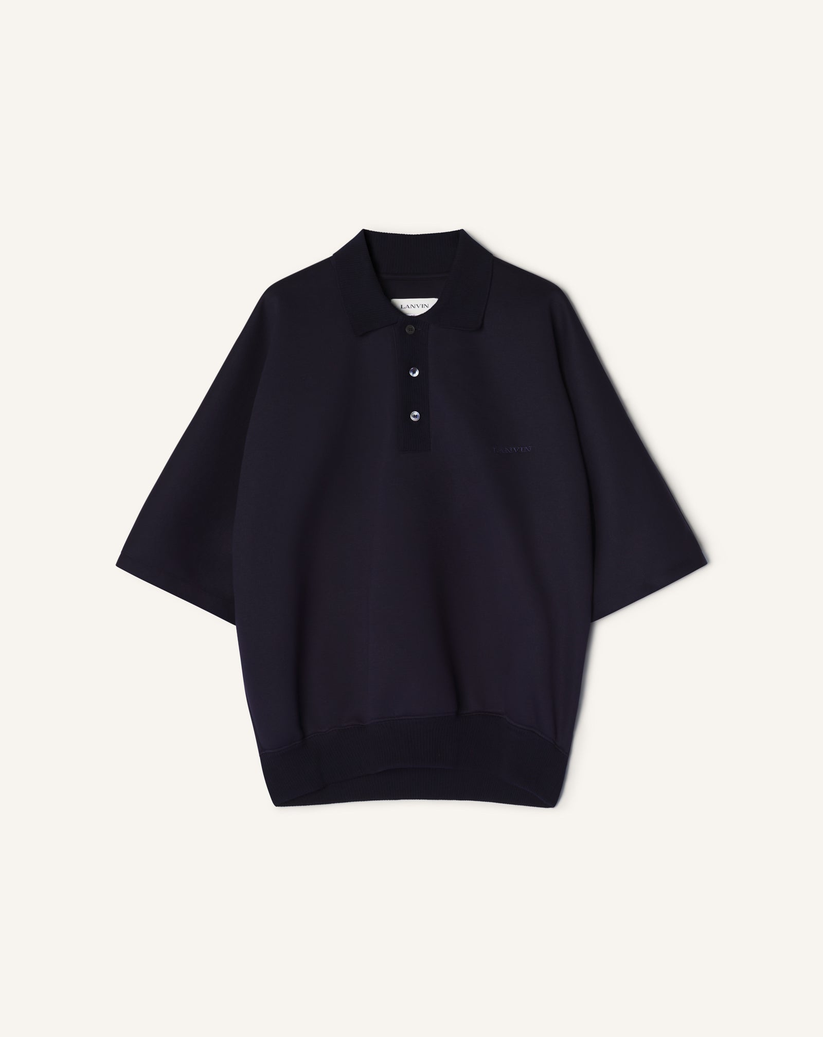 POLO AMPLE EN JERSEY DOUBLE FACE