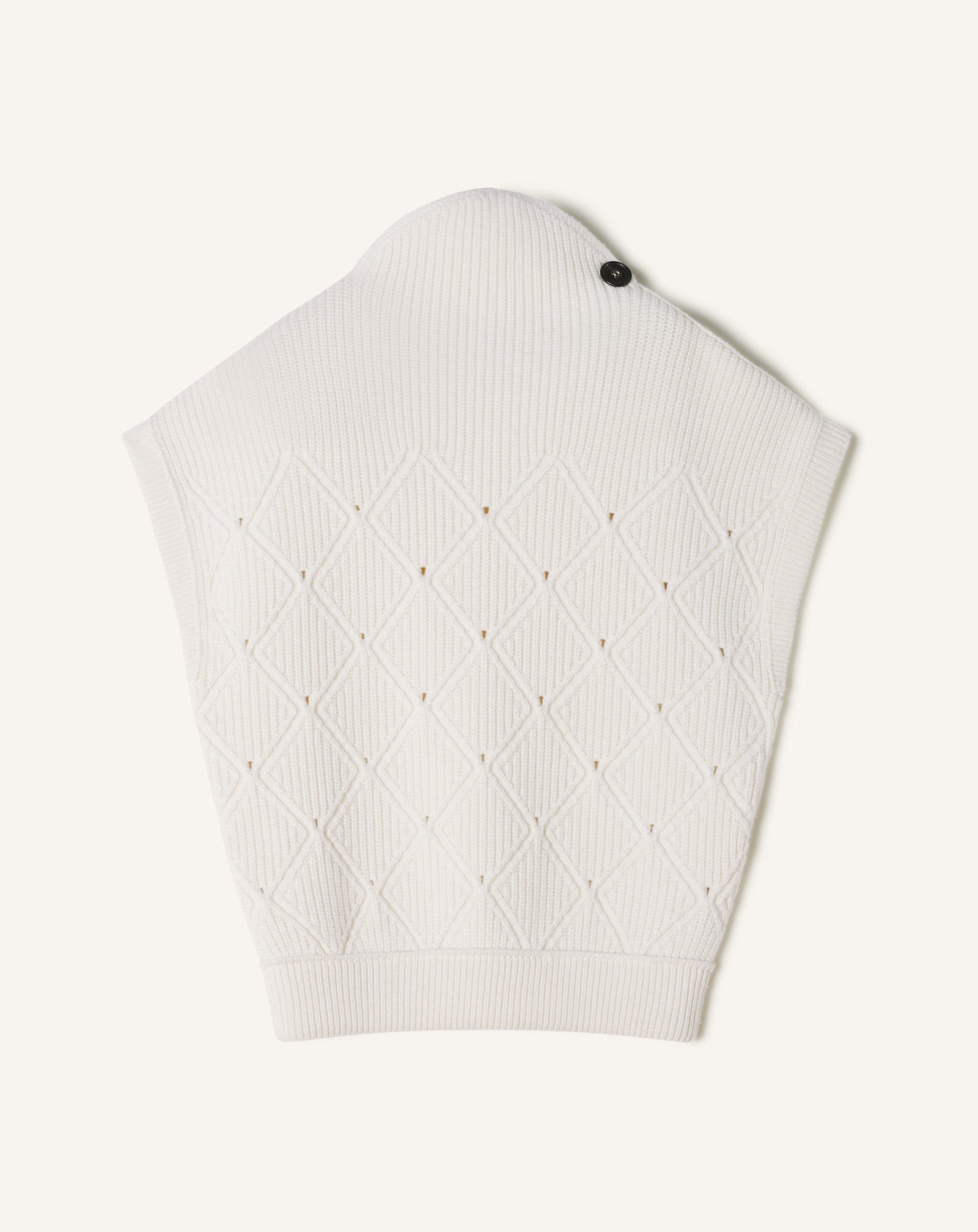 PULL SANS MANCHES DÉTAIL LOSANGE EN LAINE