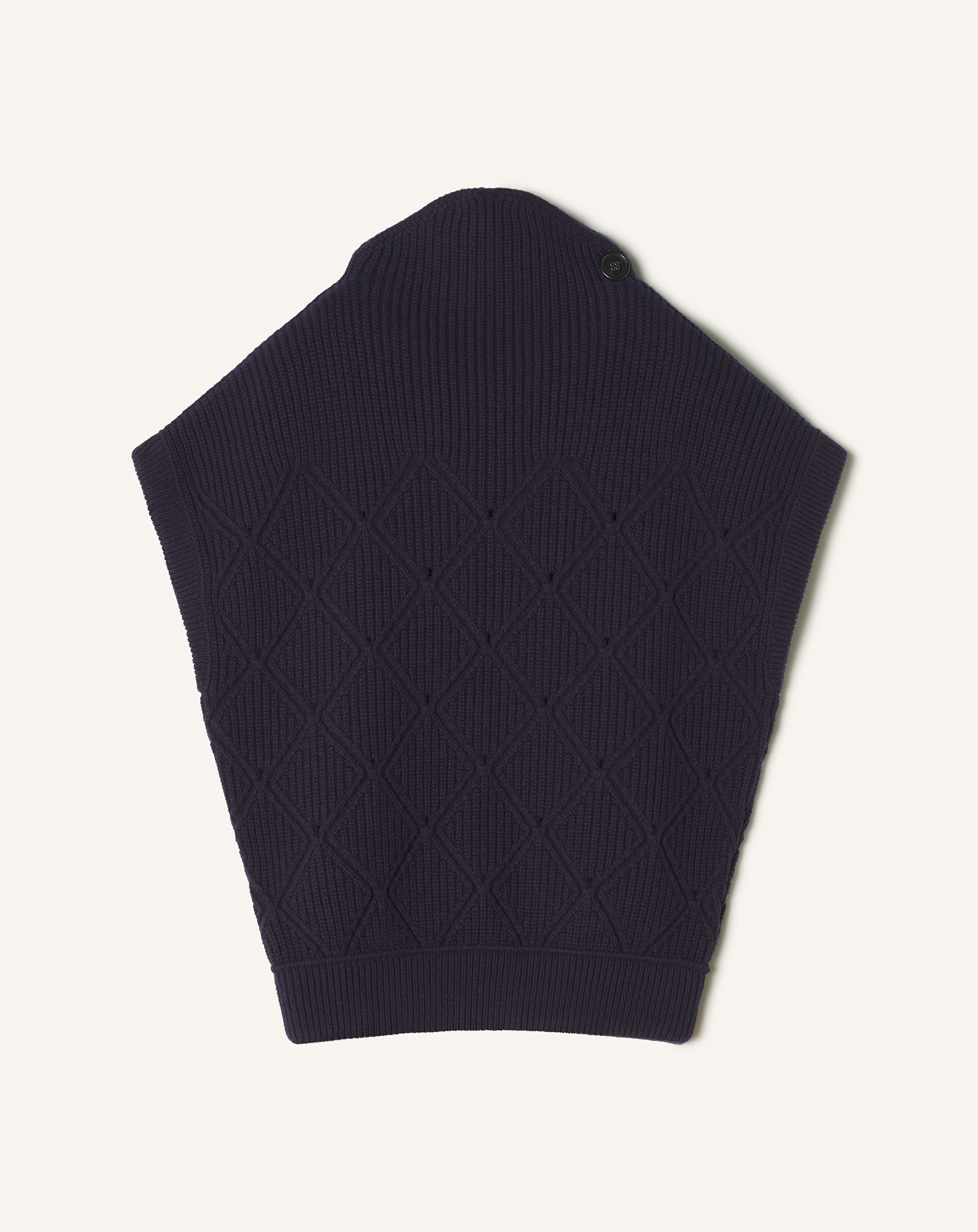 PULL SANS MANCHES DÉTAIL LOSANGE EN LAINE