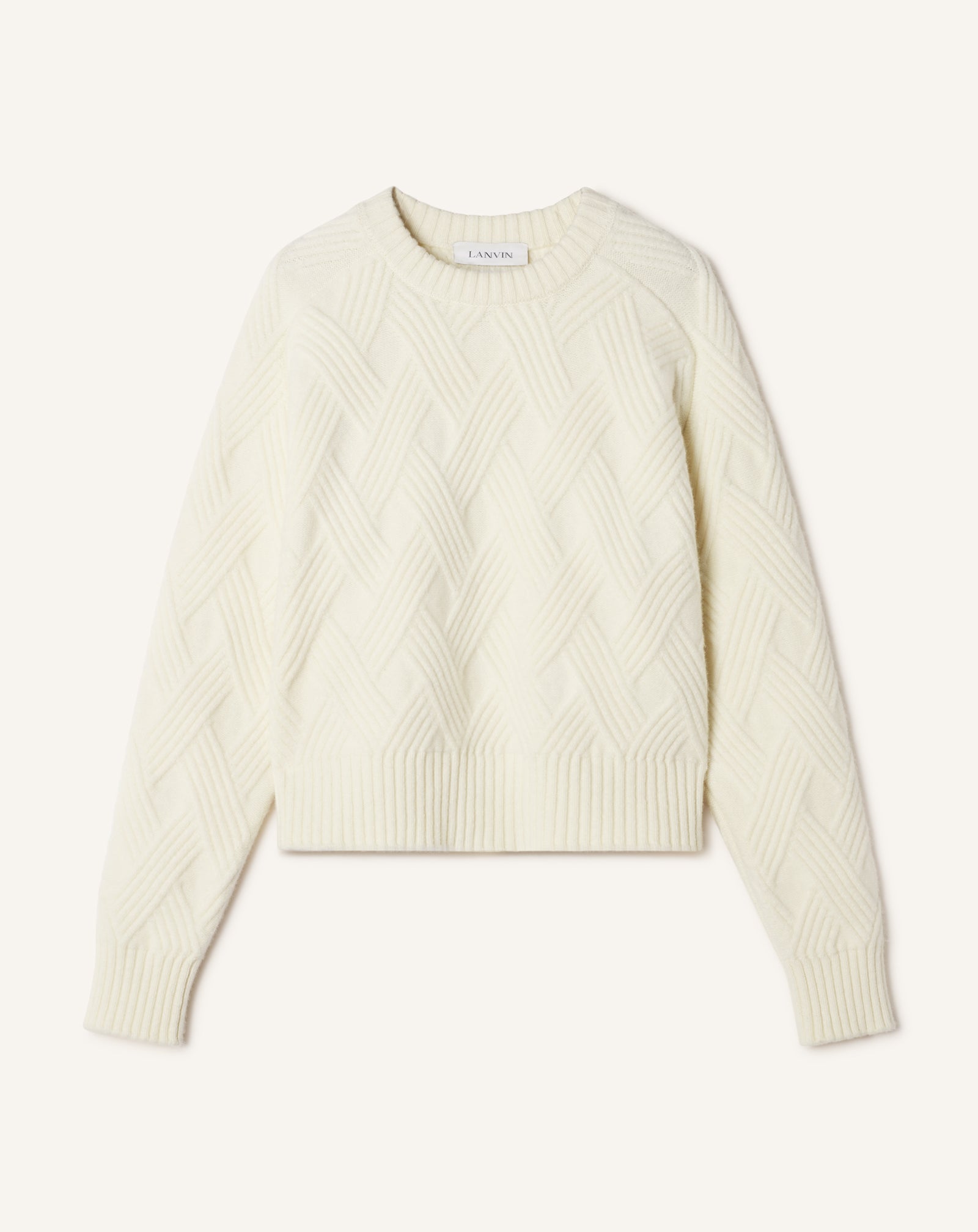 PULL EN LAINE TORSADÉE BLANC