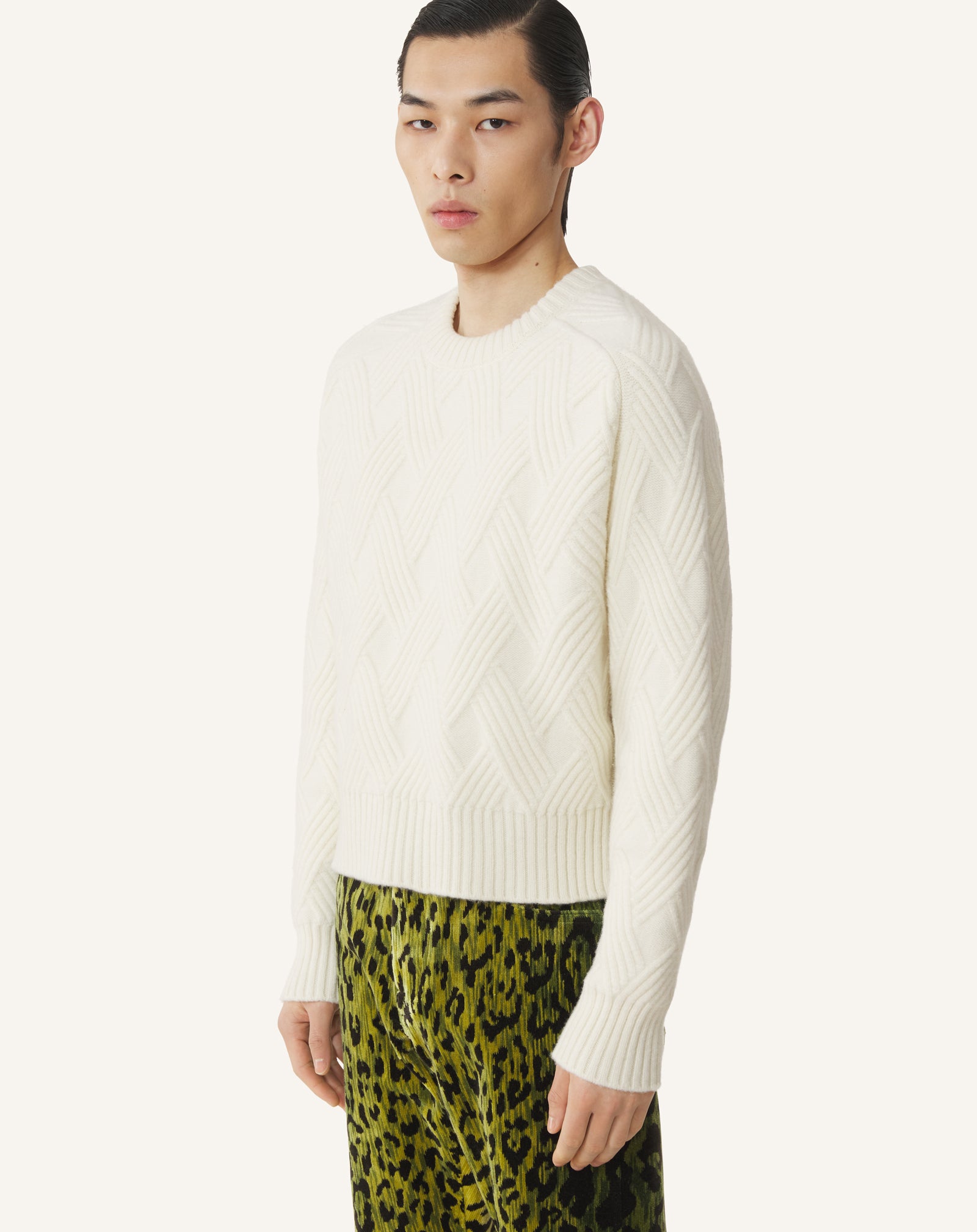 PULL EN LAINE TORSADÉE BLANC