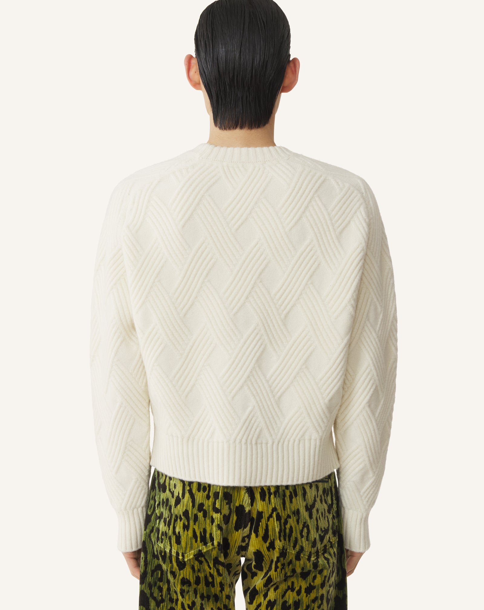 PULL EN LAINE TORSADÉE BLANC