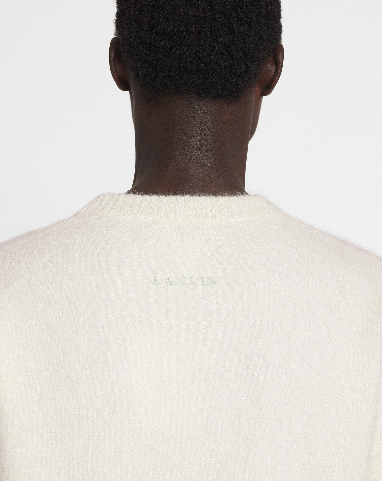PULL À RAYURES EN MOHAIR BROSSÉ