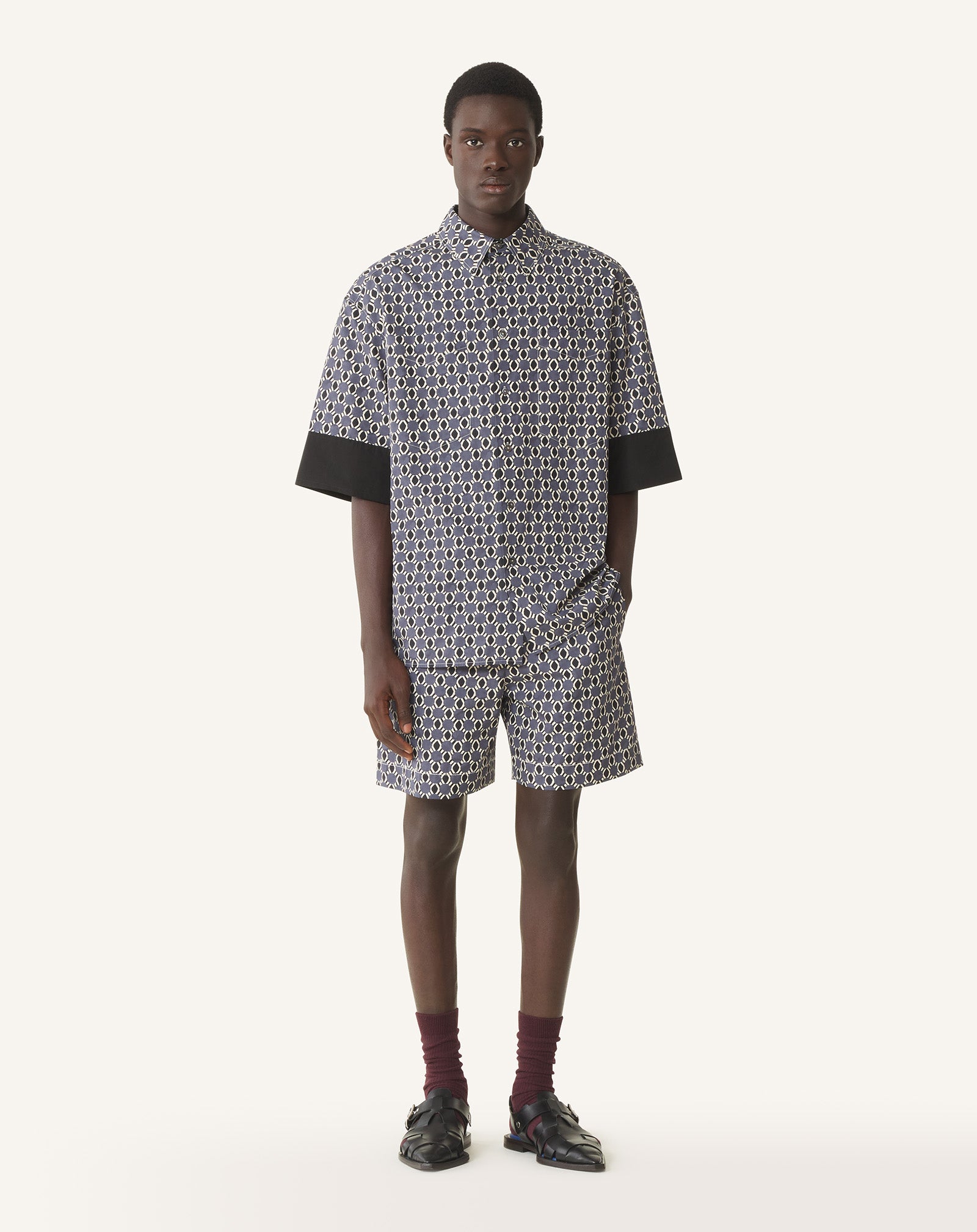 CHEMISE AMPLE EN COTON IMPRIMÉ