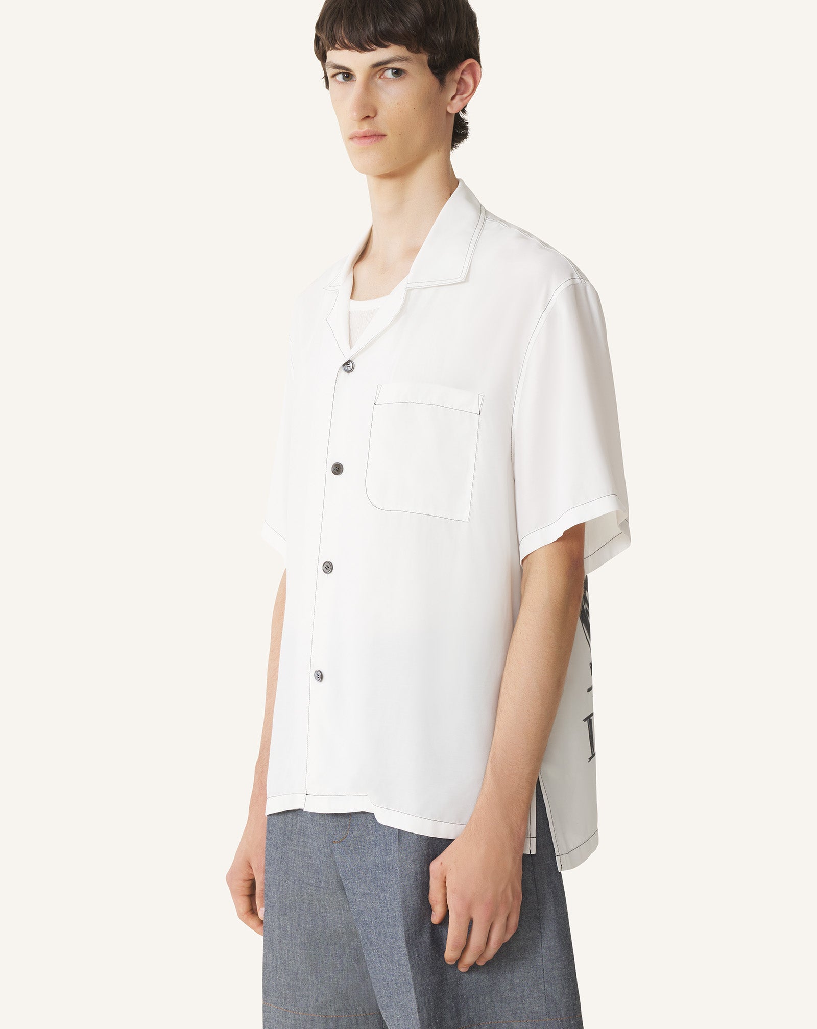 CHEMISE DOS IMPRIMÉ LA MÈRE ET L'ENFANT BLANC