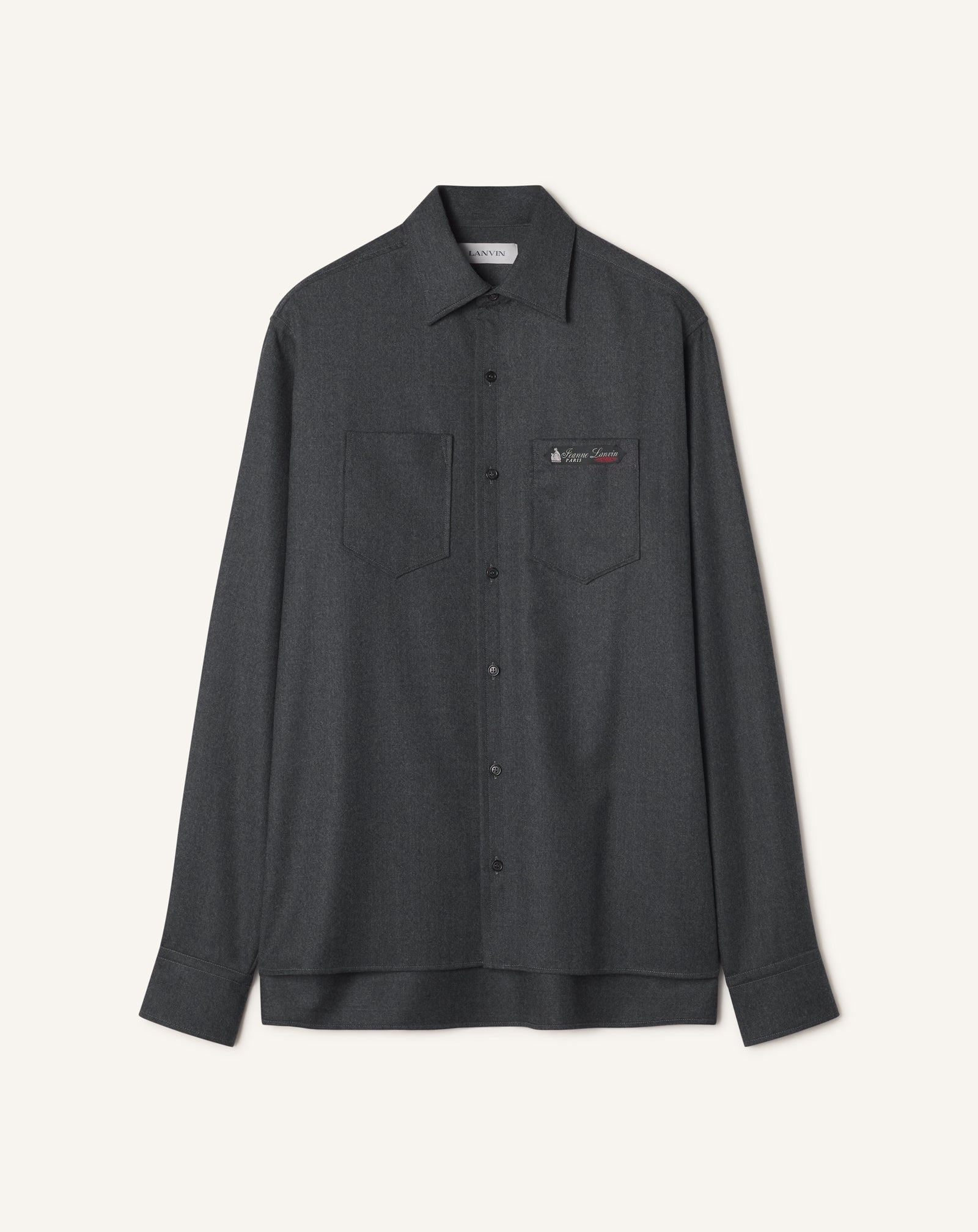 SURCHEMISE DROITE EN FLANELLE DE LAINE