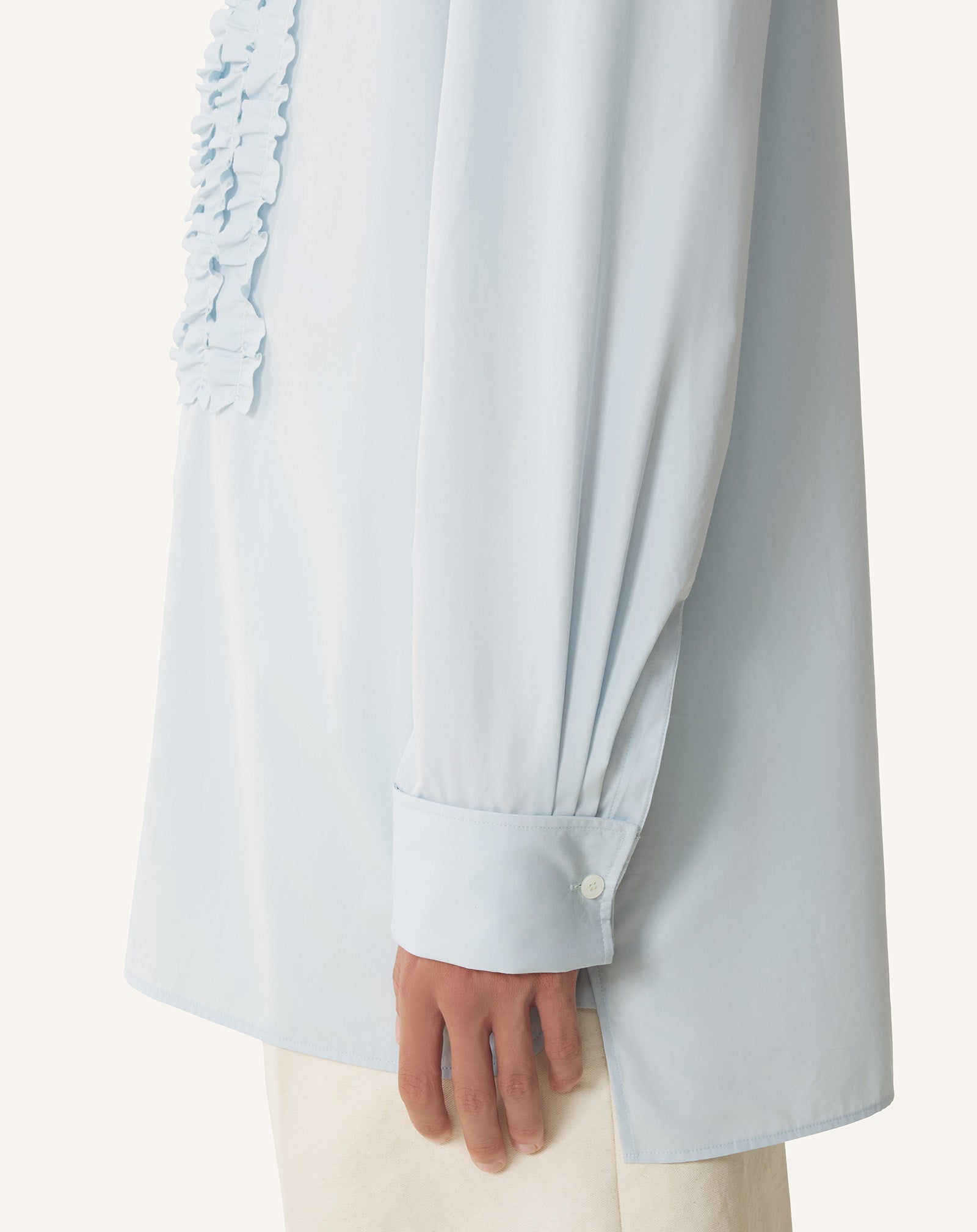 CHEMISE À PLASTRON EN POPELINE DE COTON