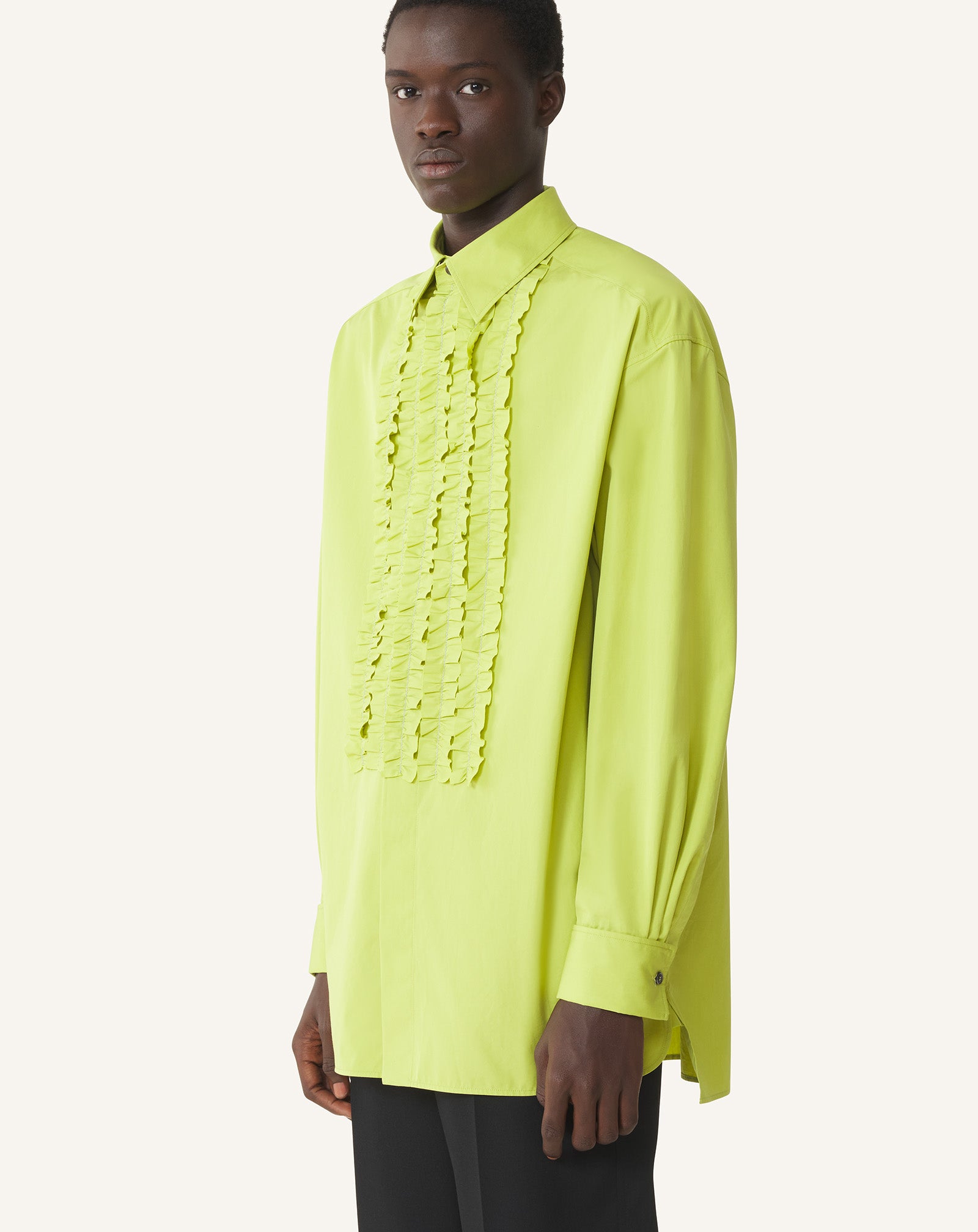 CHEMISE À PLASTRON EN POPELINE DE COTON
