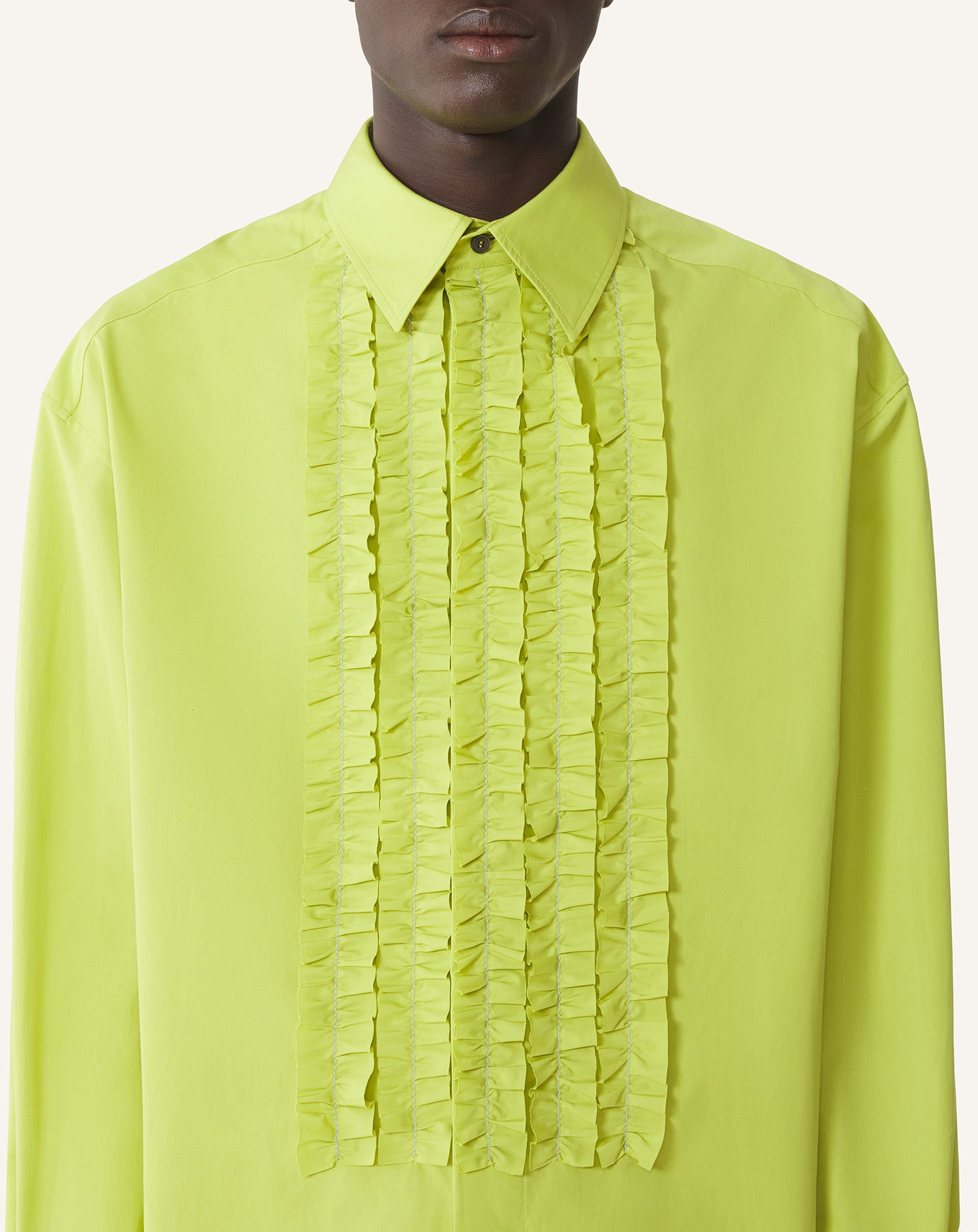 CHEMISE À PLASTRON EN POPELINE DE COTON