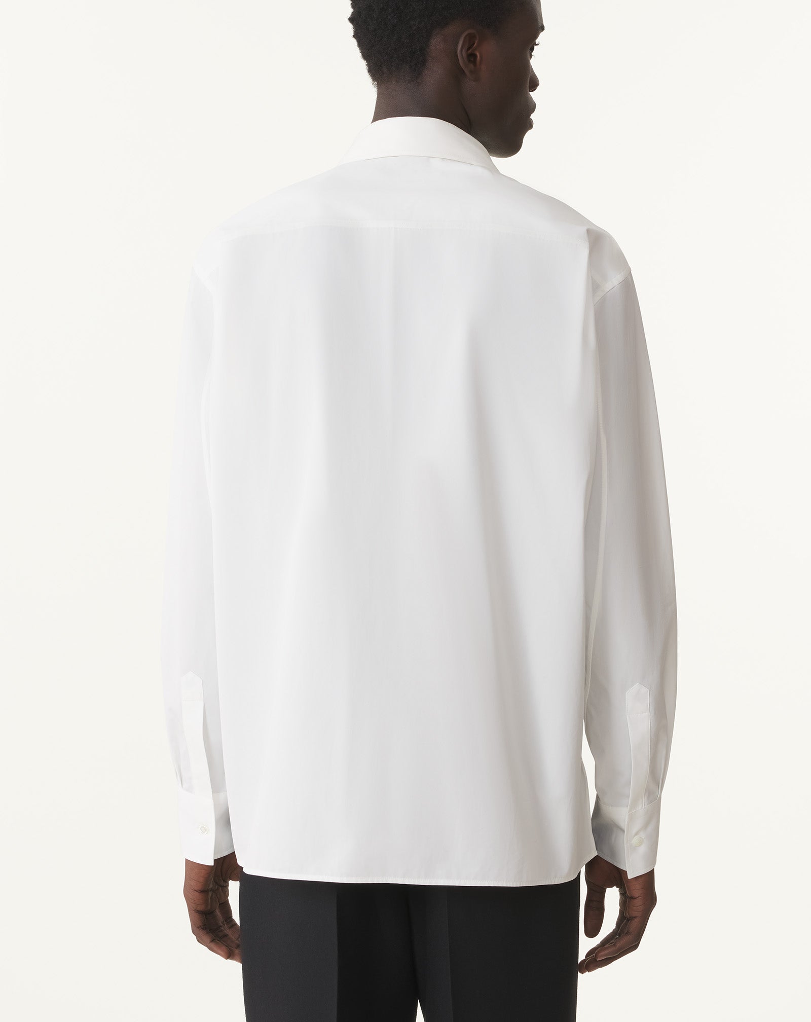 CHEMISE AMPLE EN POPELINE DE COTON BLANC