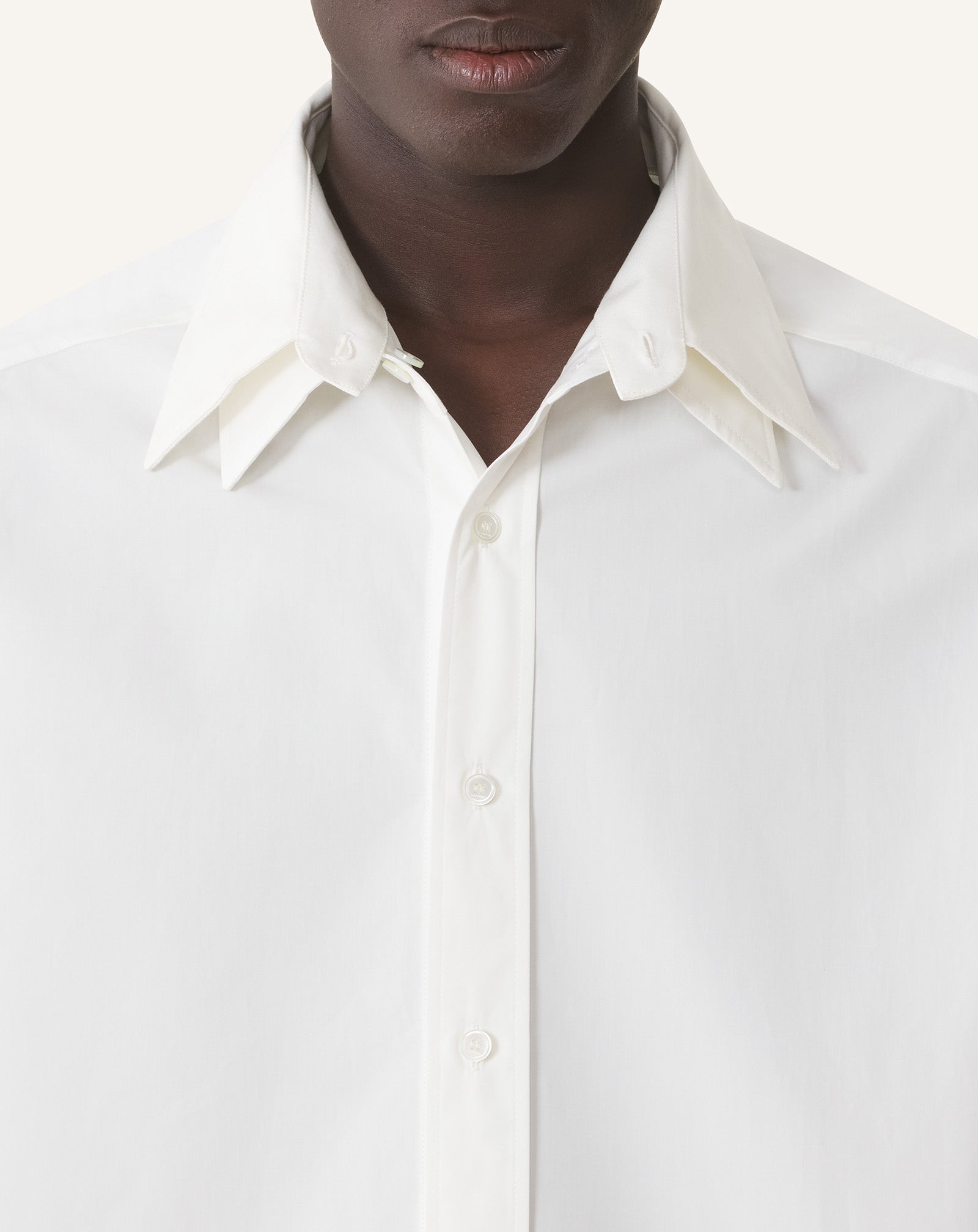 CHEMISE AMPLE EN POPELINE DE COTON BLANC