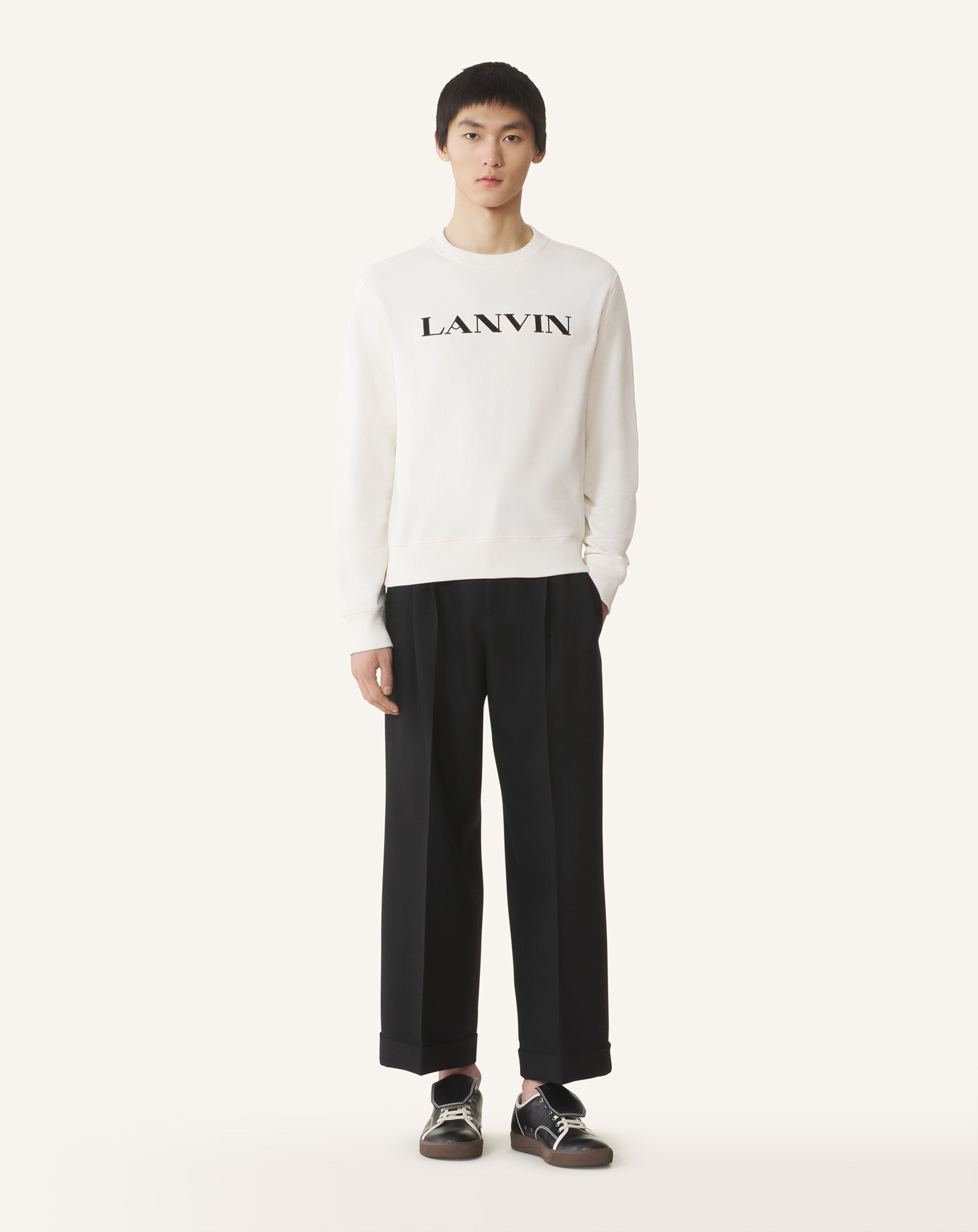 SWEATSHIRT BRODÉ LANVIN EN COTON BLANC