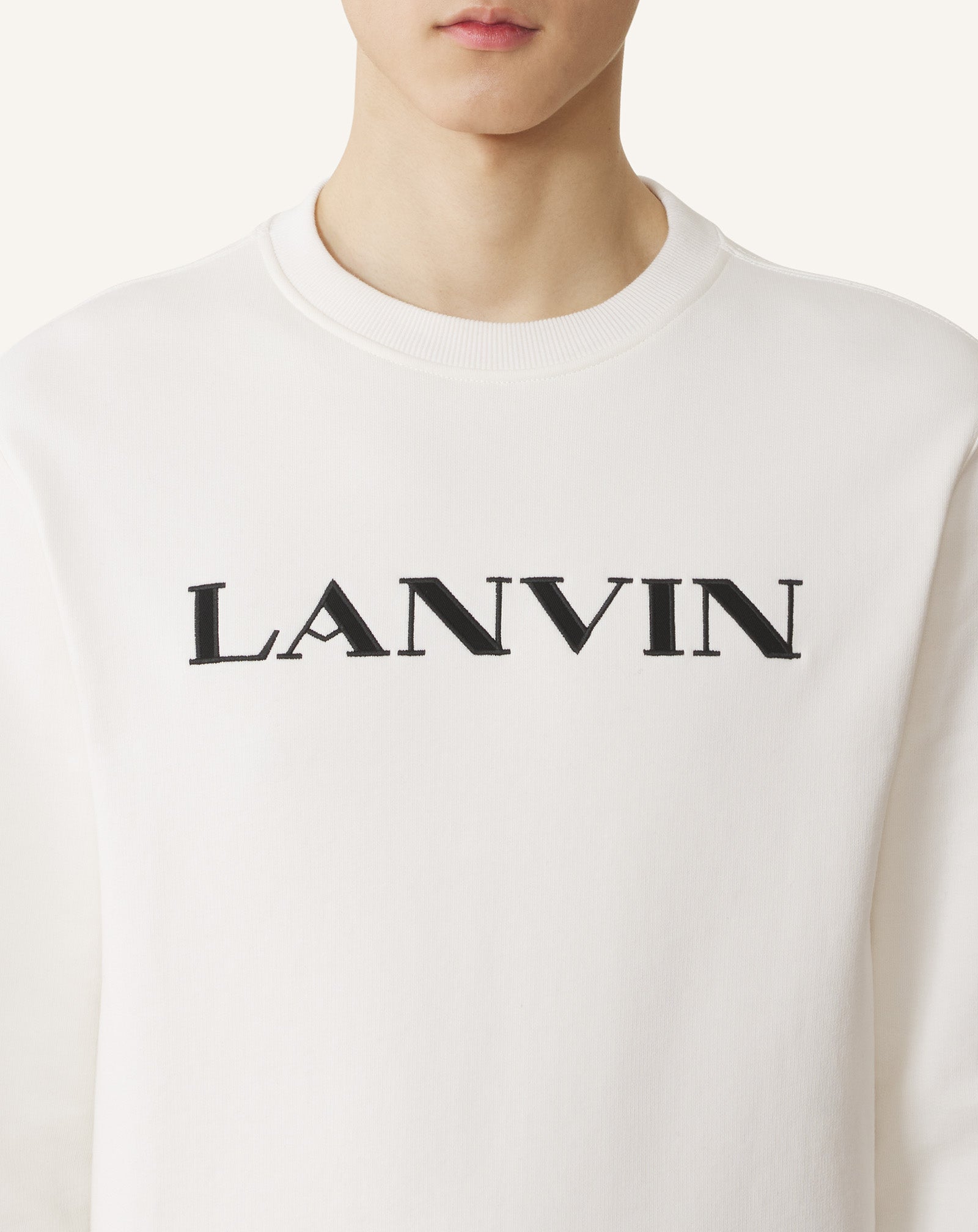 SWEATSHIRT BRODÉ LANVIN EN COTON BLANC