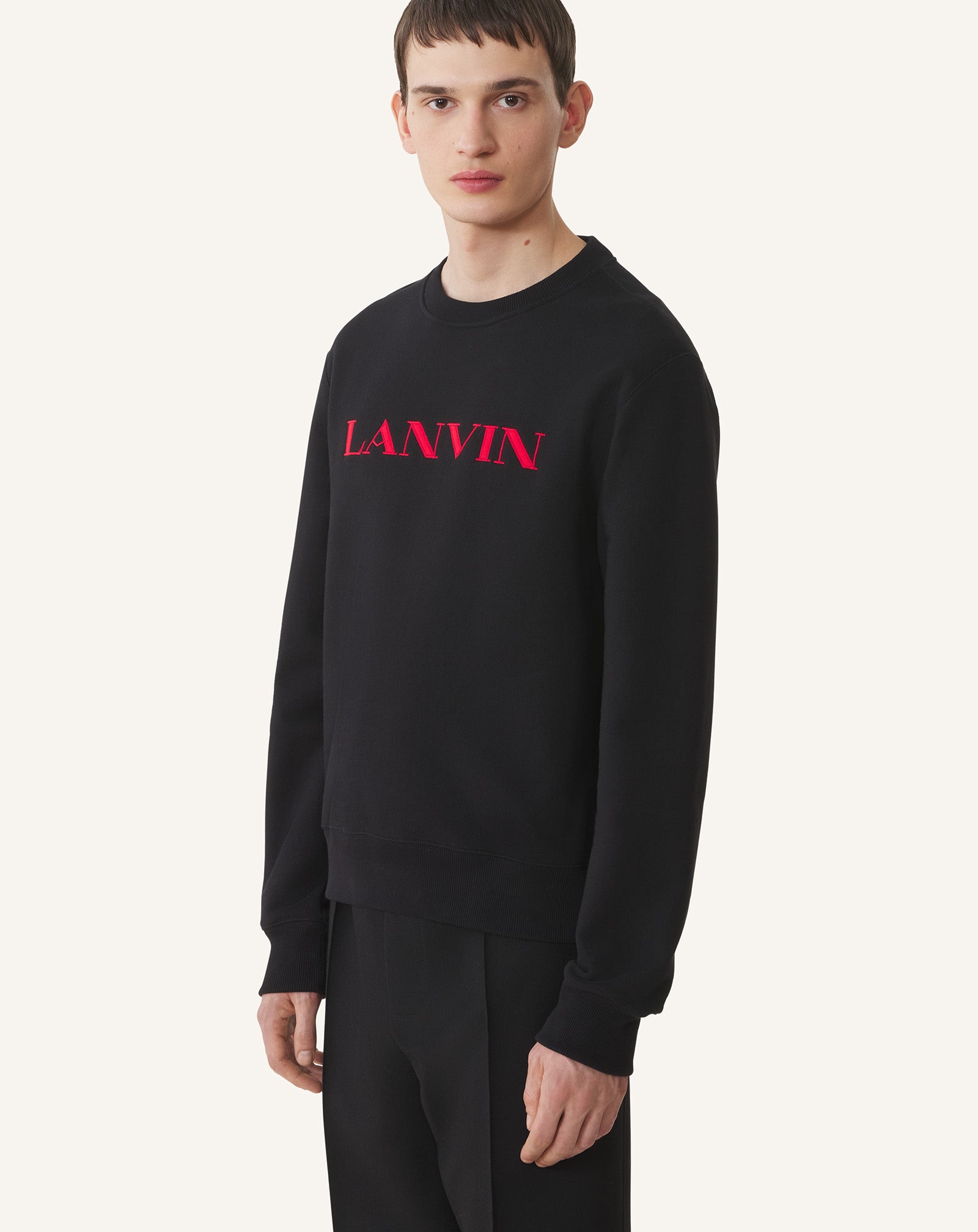 SWEATSHIRT BRODÉ LANVIN EN COTON NOIR