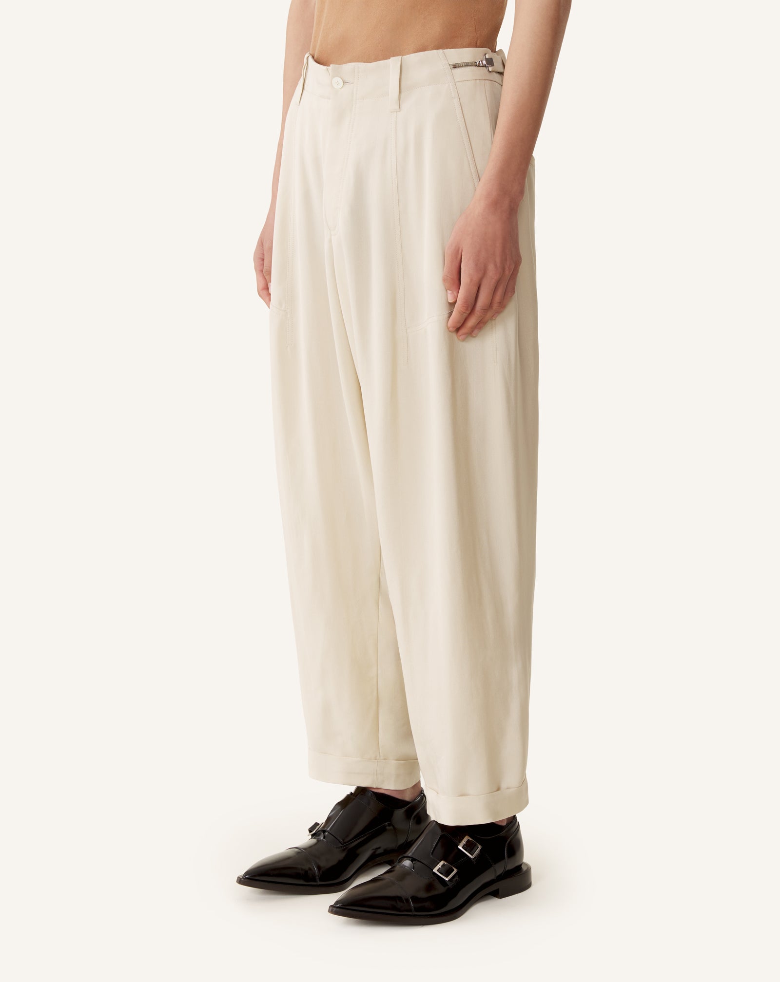PANTALON AMPLE EN VISCOSE