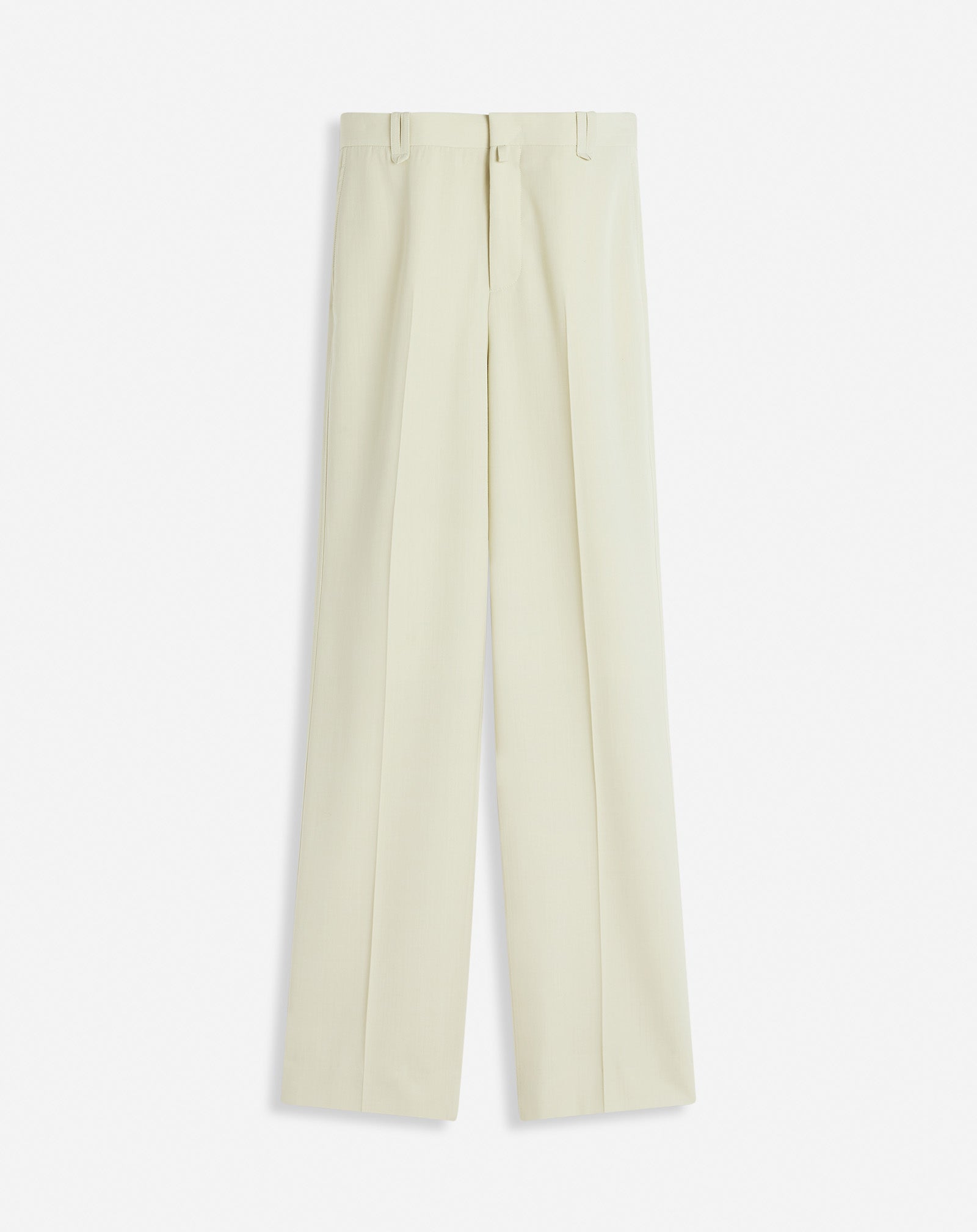 PANTALON AMPLE EN LAINE MÉLANGÉE