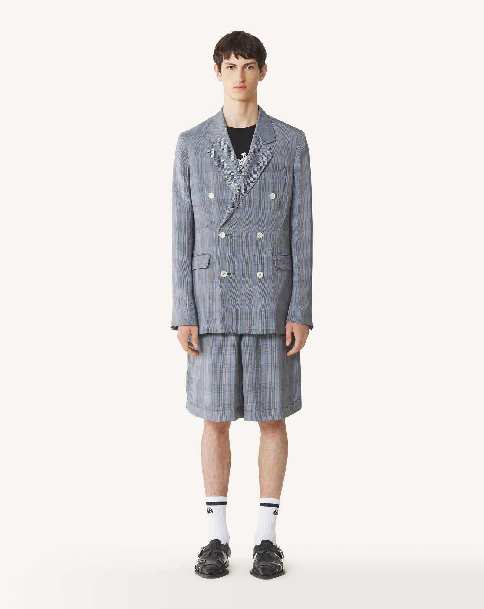 BERMUDA EN VISCOSE NOIR