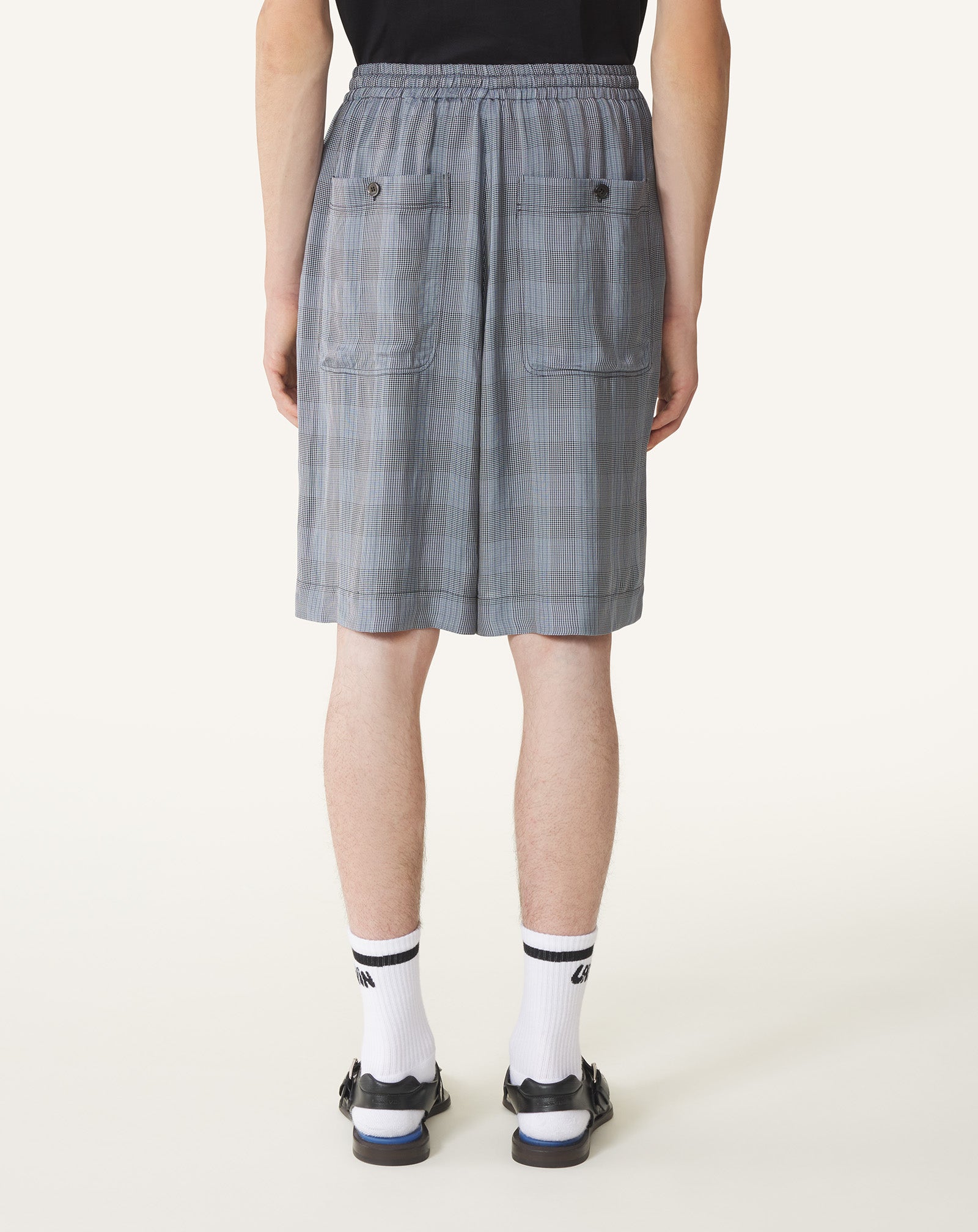 BERMUDA EN VISCOSE NOIR