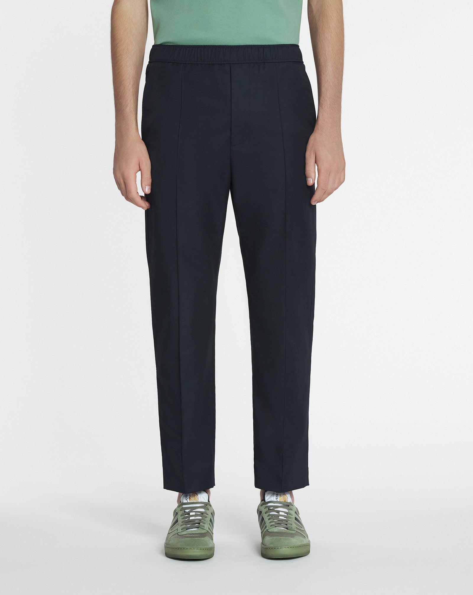 PANTALON À TAILLE ÉLASTIQUÉE EN COTON TECHNIQUE
