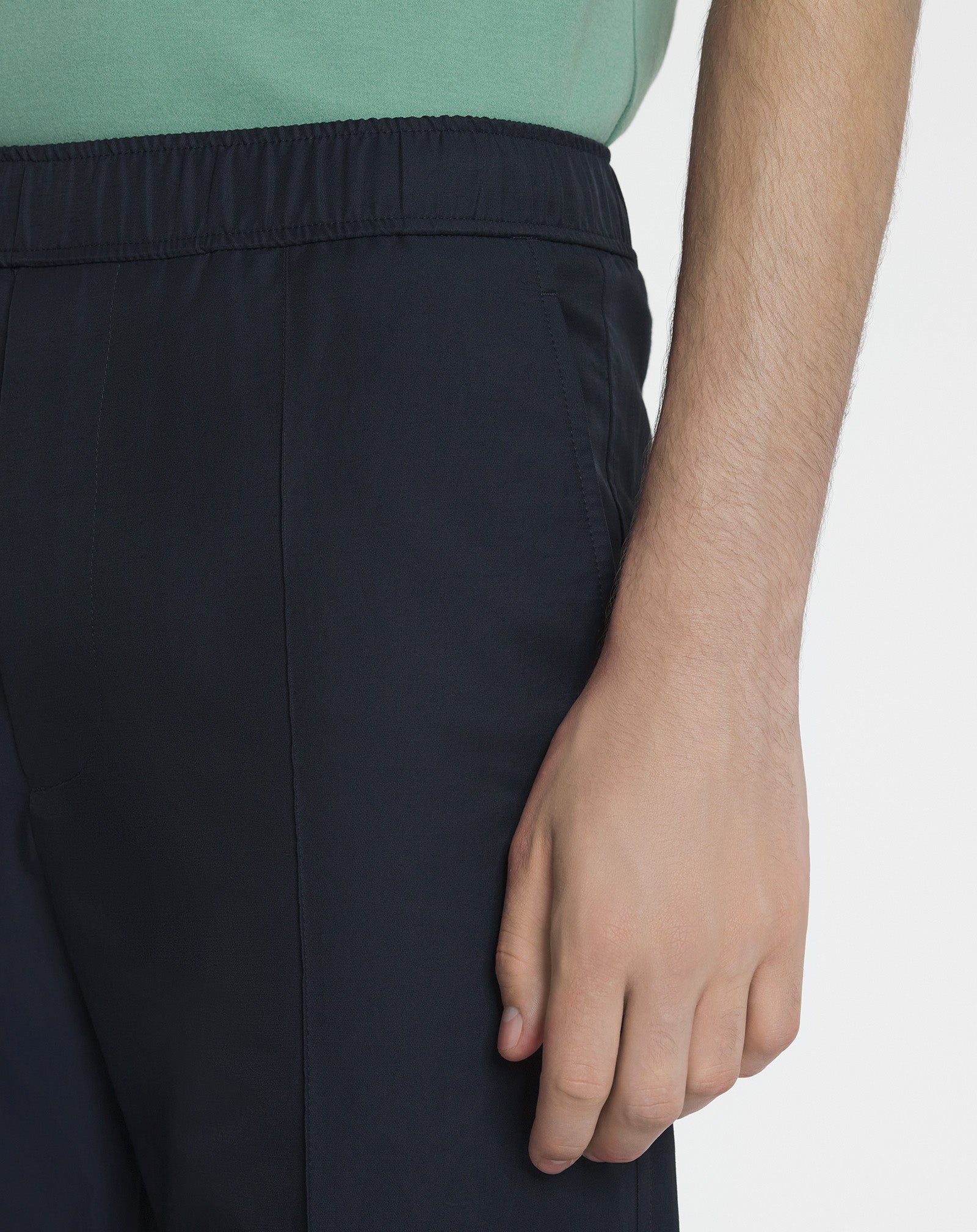 PANTALON À TAILLE ÉLASTIQUÉE EN COTON TECHNIQUE