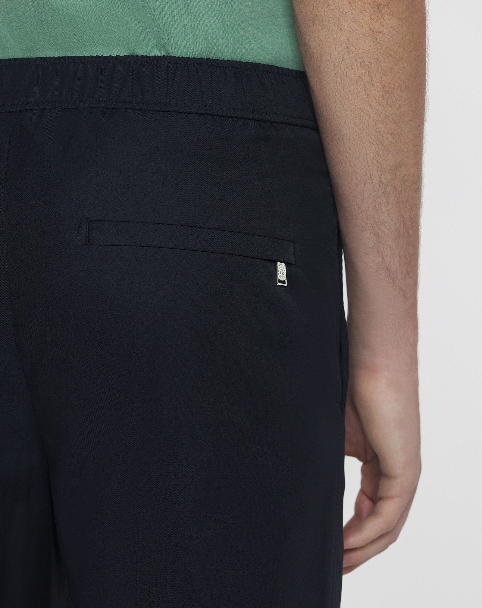 PANTALON À TAILLE ÉLASTIQUÉE EN COTON TECHNIQUE