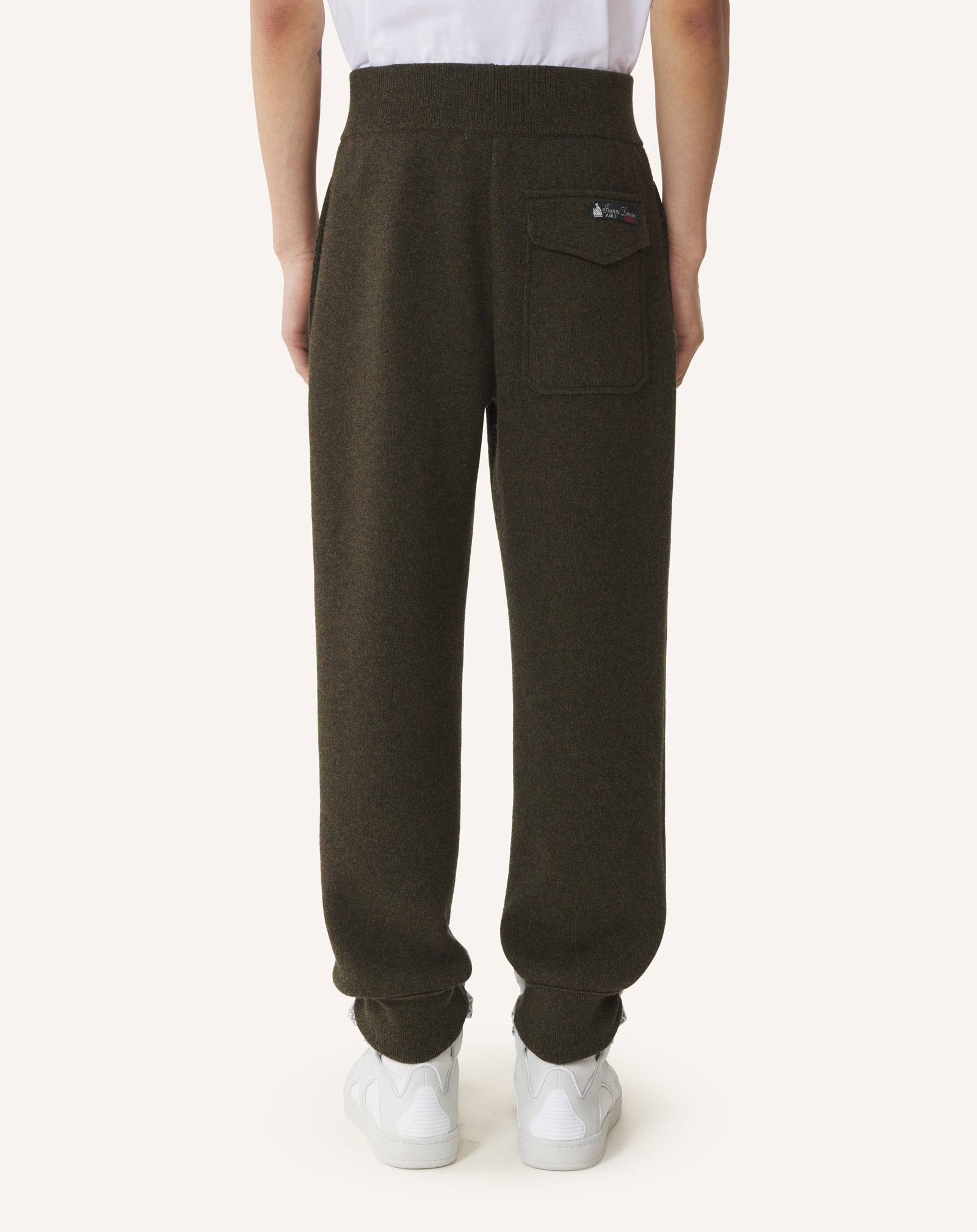 PANTALON DE JOGGING EN LAINE NOIR