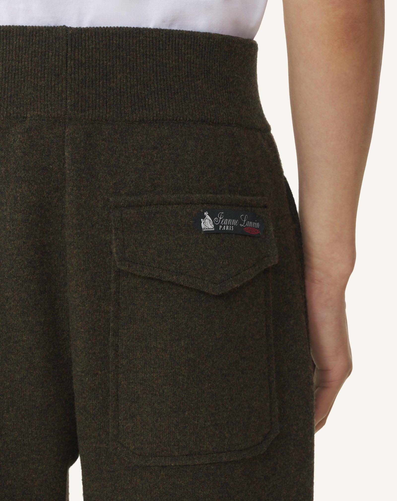 PANTALON DE JOGGING EN LAINE NOIR