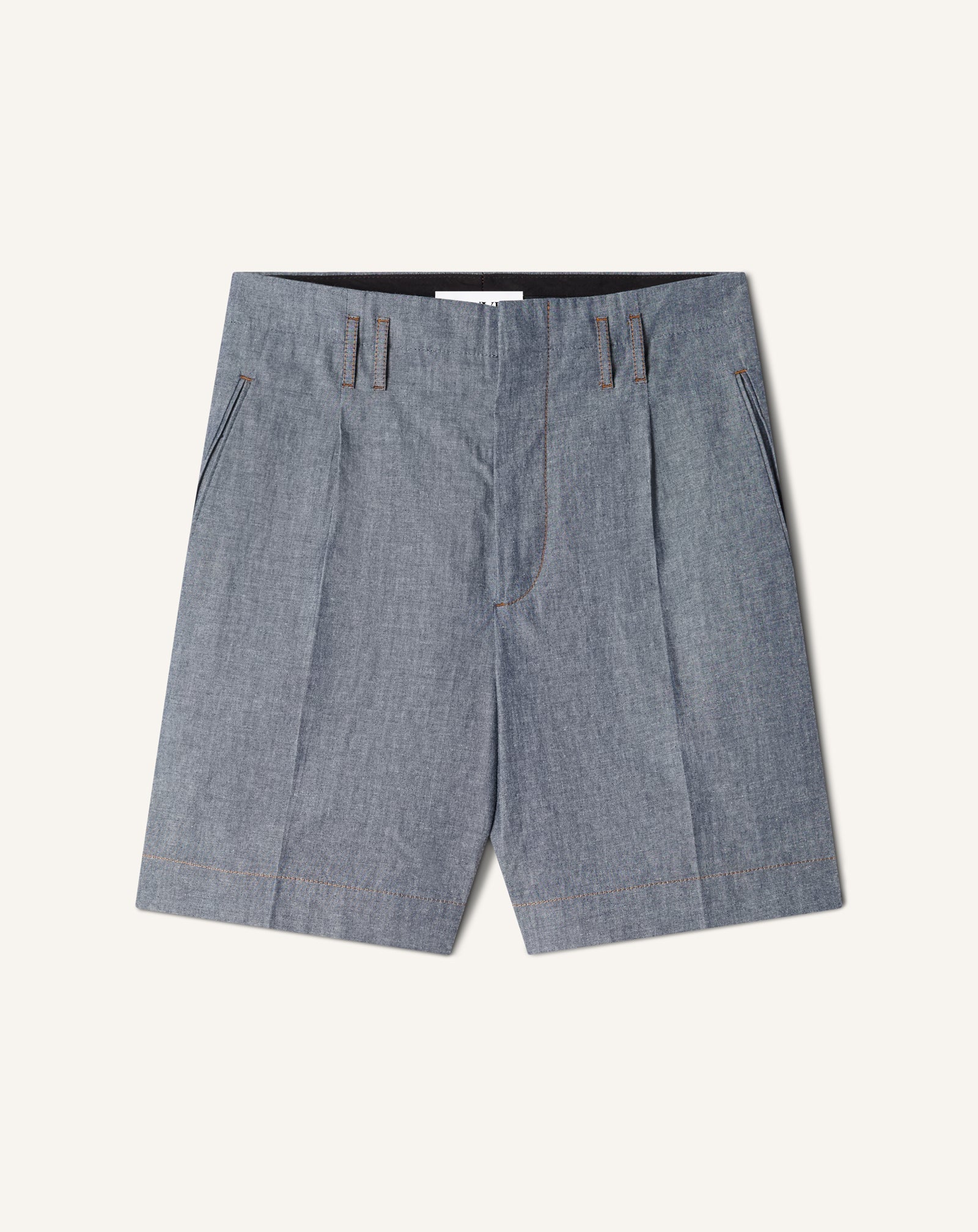 SHORT EN CHAMBRAY BLEU
