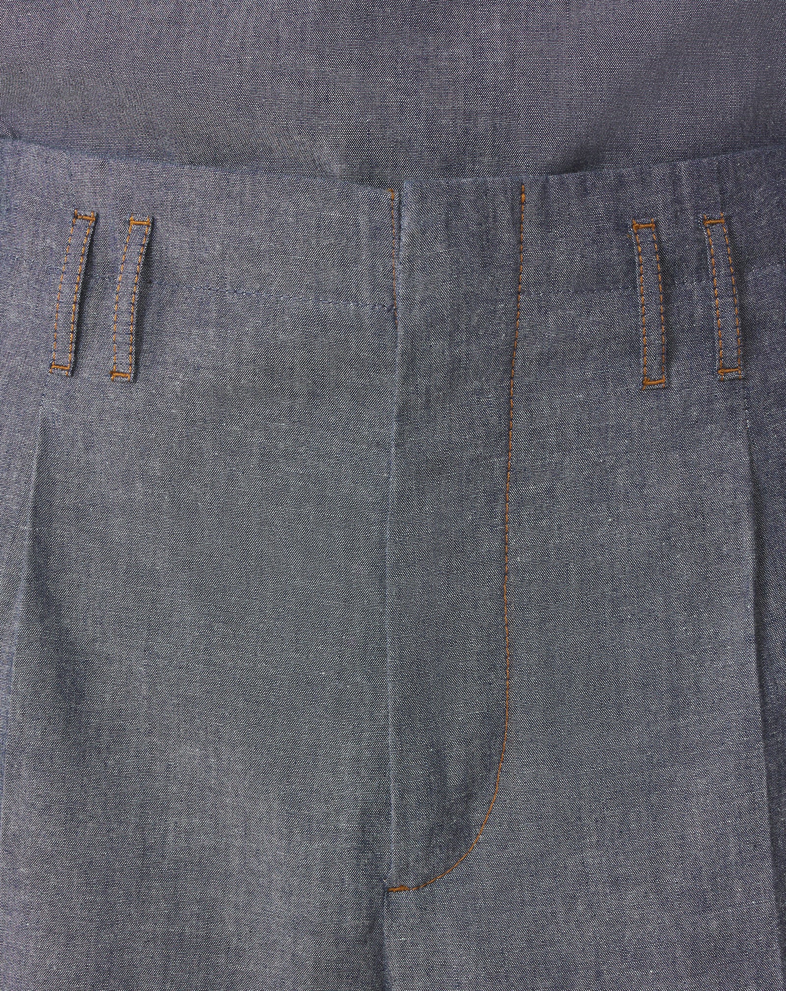 SHORT EN CHAMBRAY BLEU