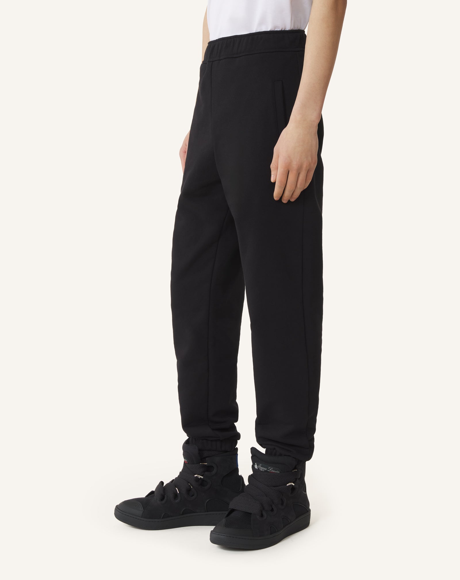 PANTALON DE JOGGING RUBAN LANVIN EN COTON NOIR