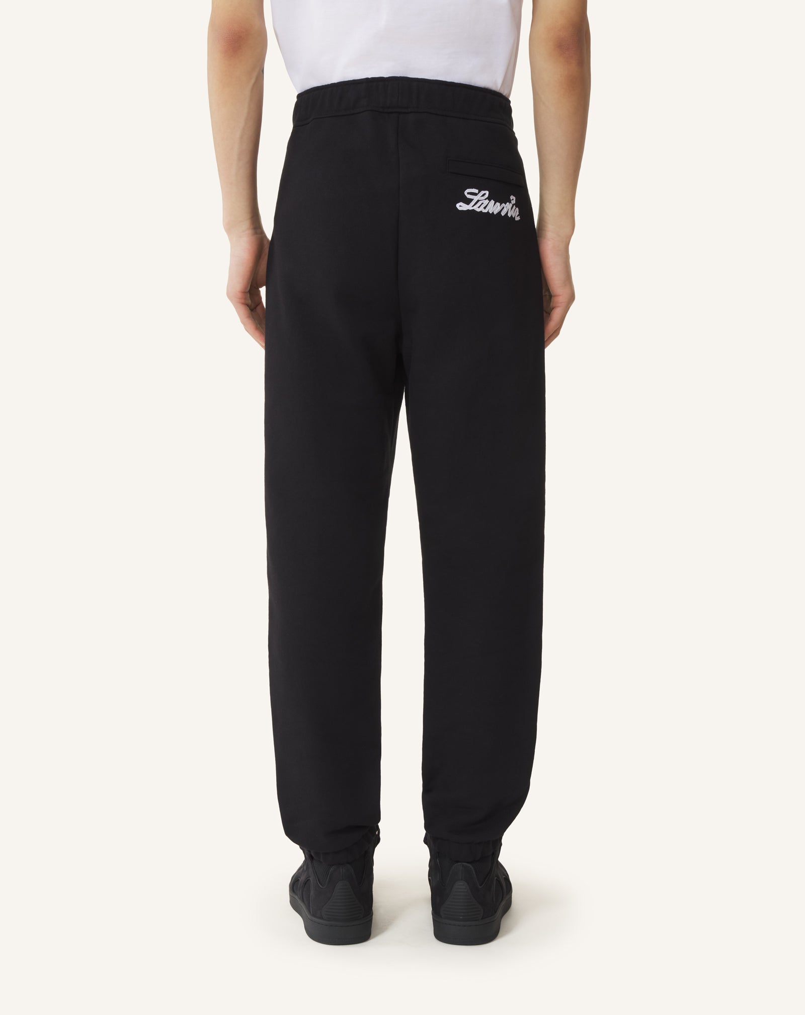 PANTALON DE JOGGING RUBAN LANVIN EN COTON NOIR