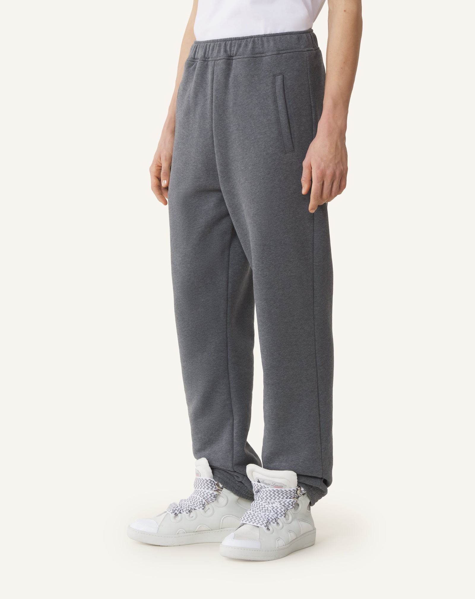 PANTALON DE JOGGING RUBAN LANVIN EN COTON ET CACHEMIRE NOIR