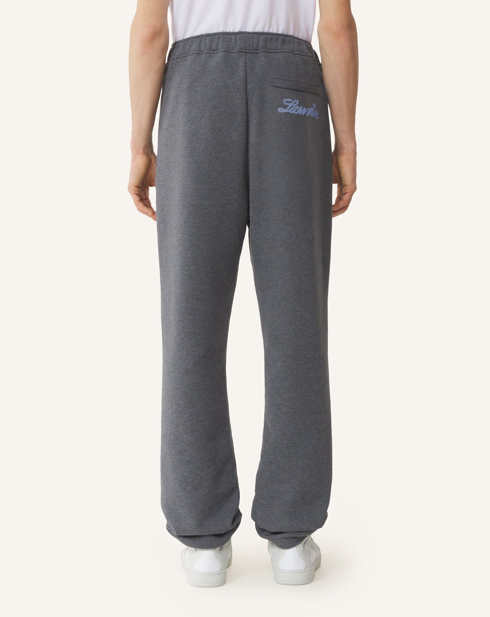 PANTALON DE JOGGING RUBAN LANVIN EN COTON ET CACHEMIRE NOIR