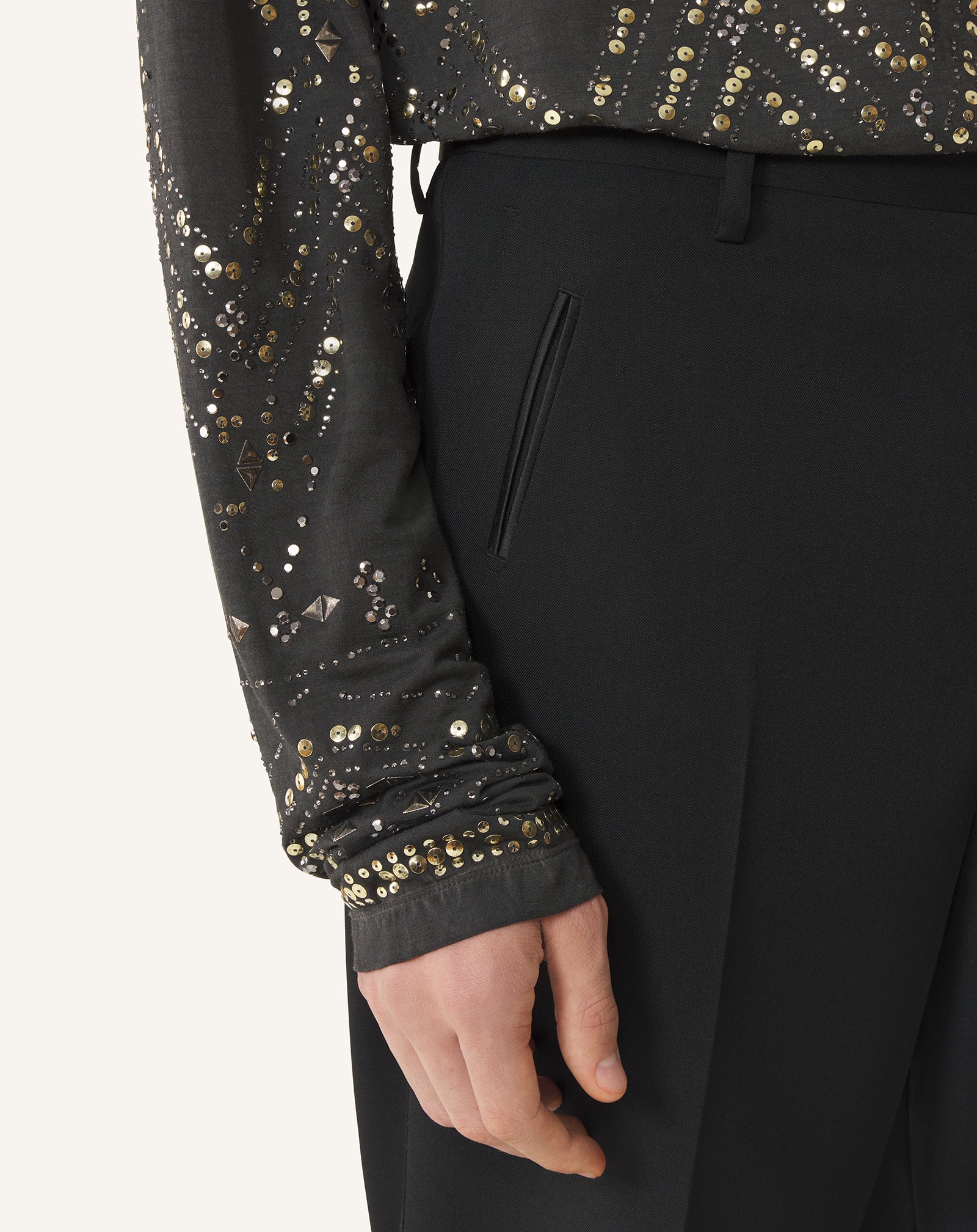 PANTALON DROIT EN LAINE