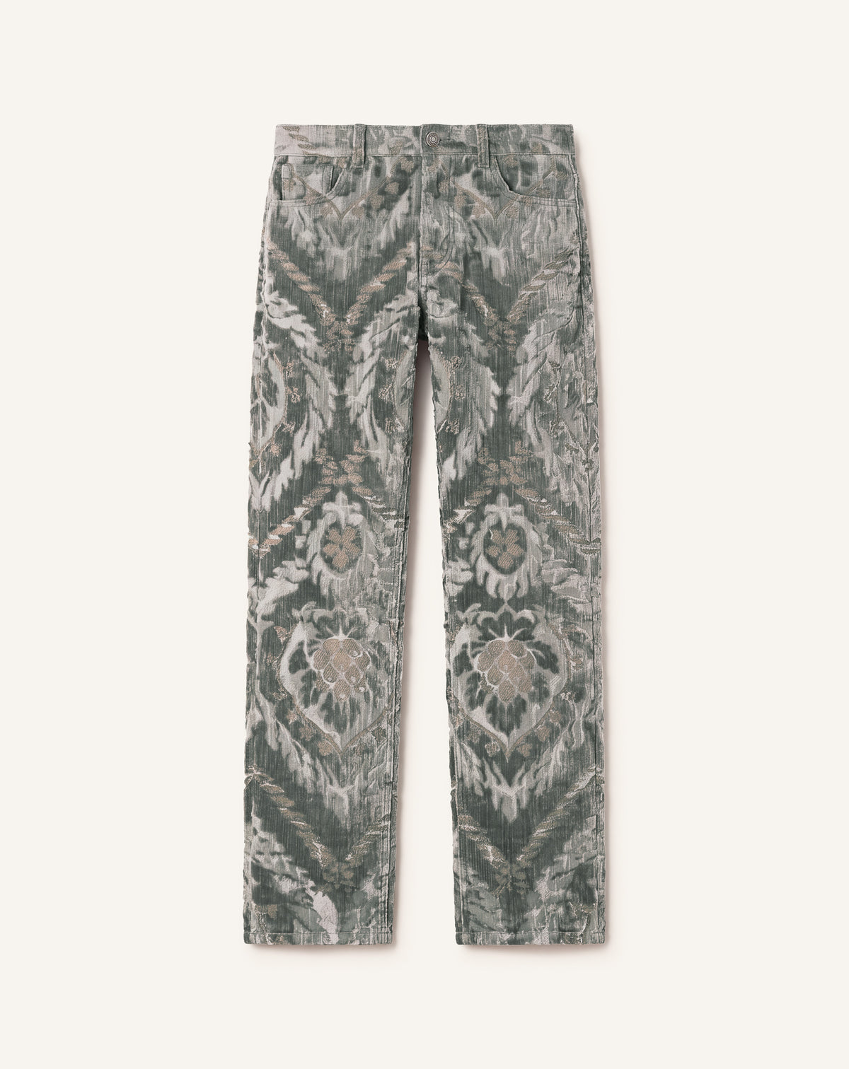 PANTALON DROIT BEVILACQUA EN MOTIF PIGNA GRIS