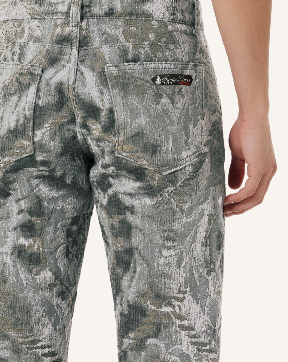 PANTALON DROIT BEVILACQUA EN MOTIF PIGNA GRIS