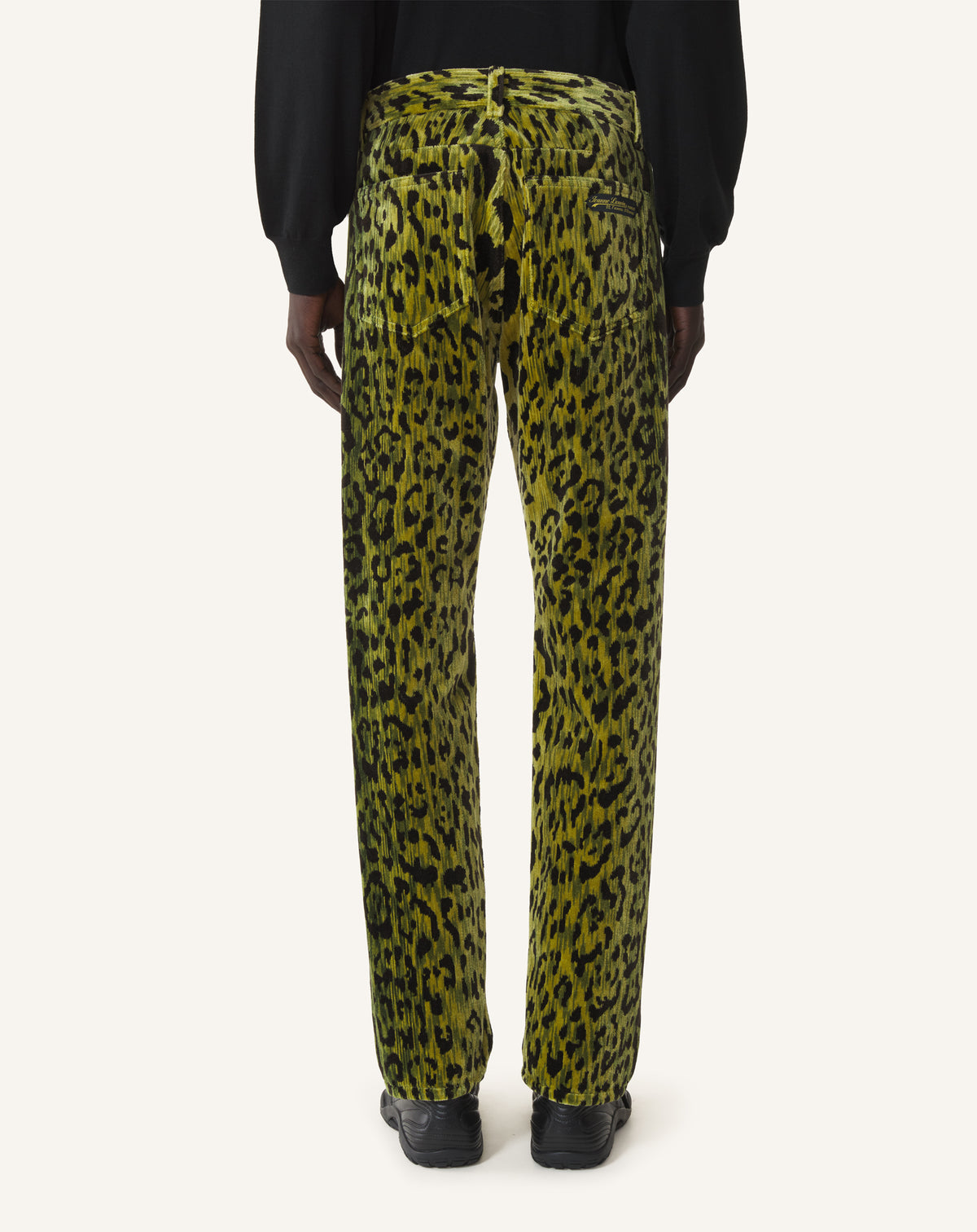 PANTALON DROIT IMPRIMÉ LÉOPARD BEVILACQUA VERT
