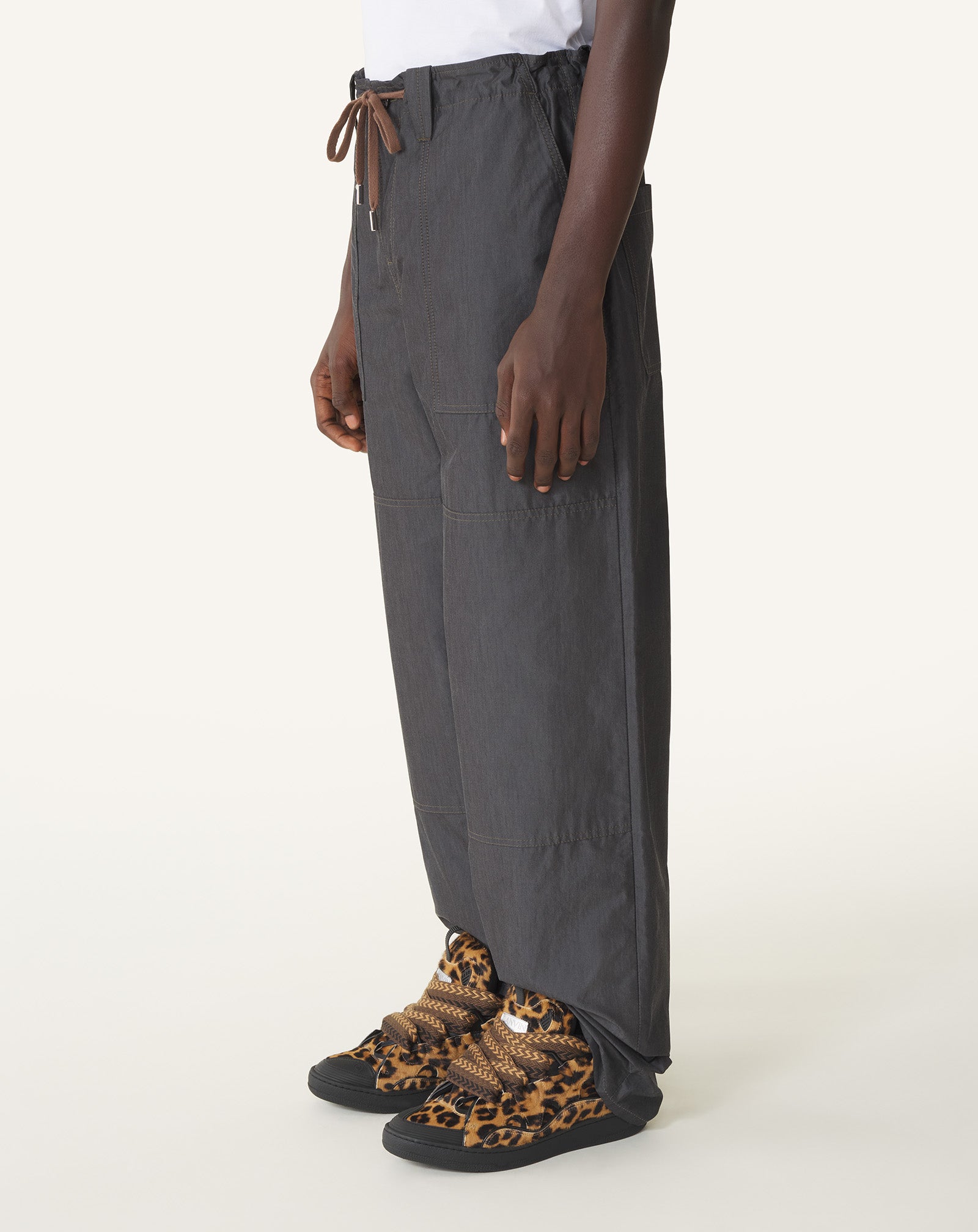 PANTALON LARGE EN CHAMBRAY