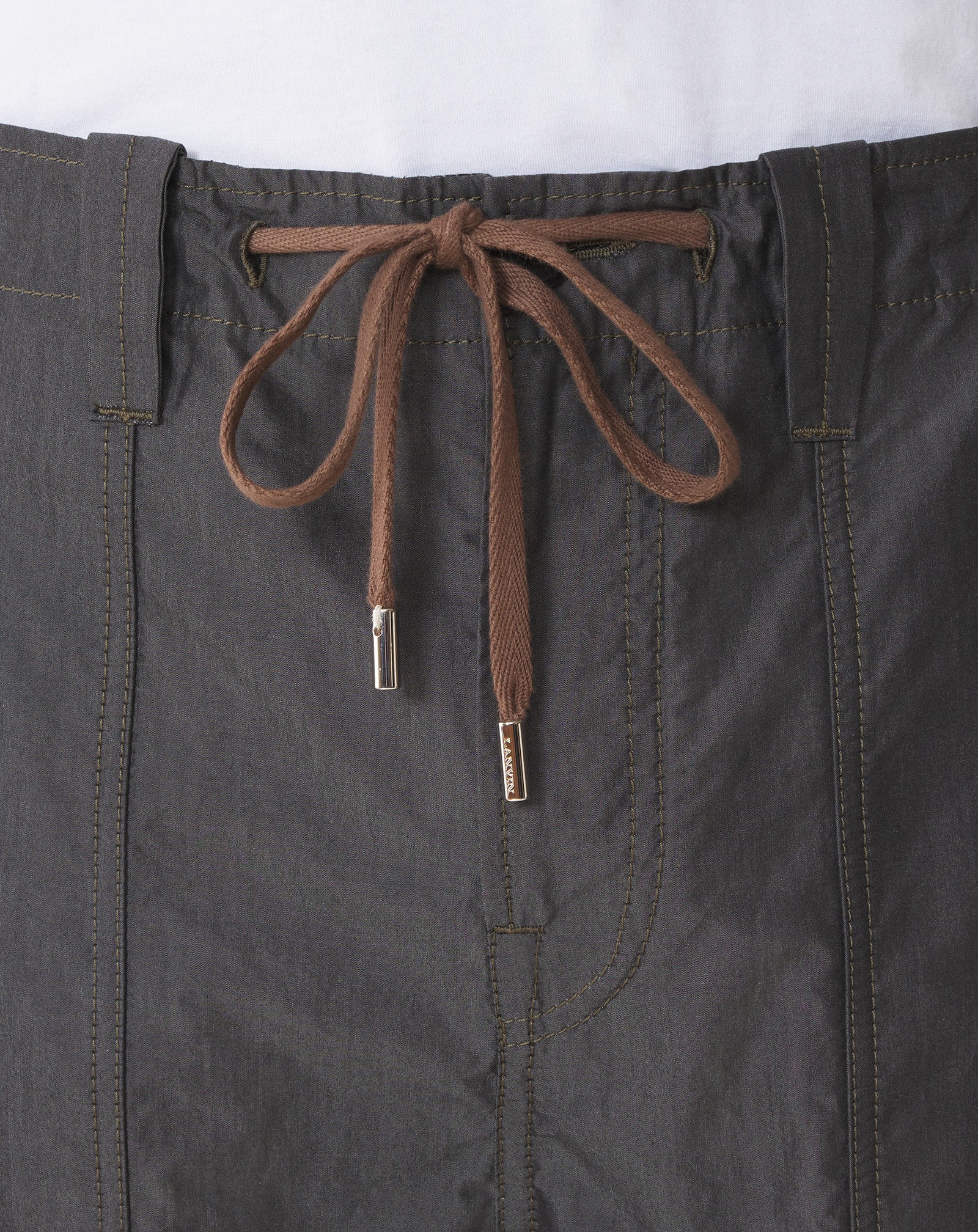 PANTALON LARGE EN CHAMBRAY