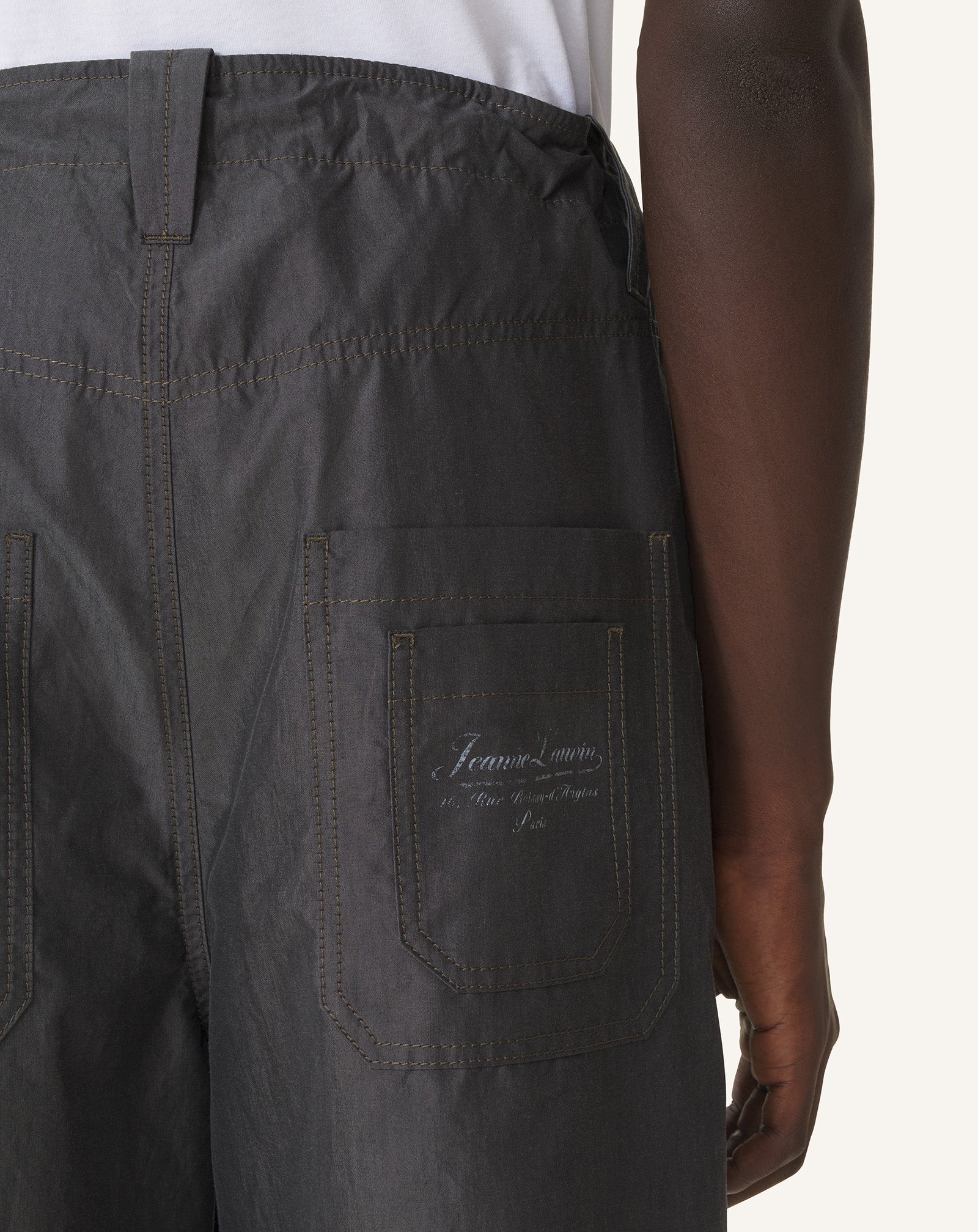 PANTALON LARGE EN CHAMBRAY