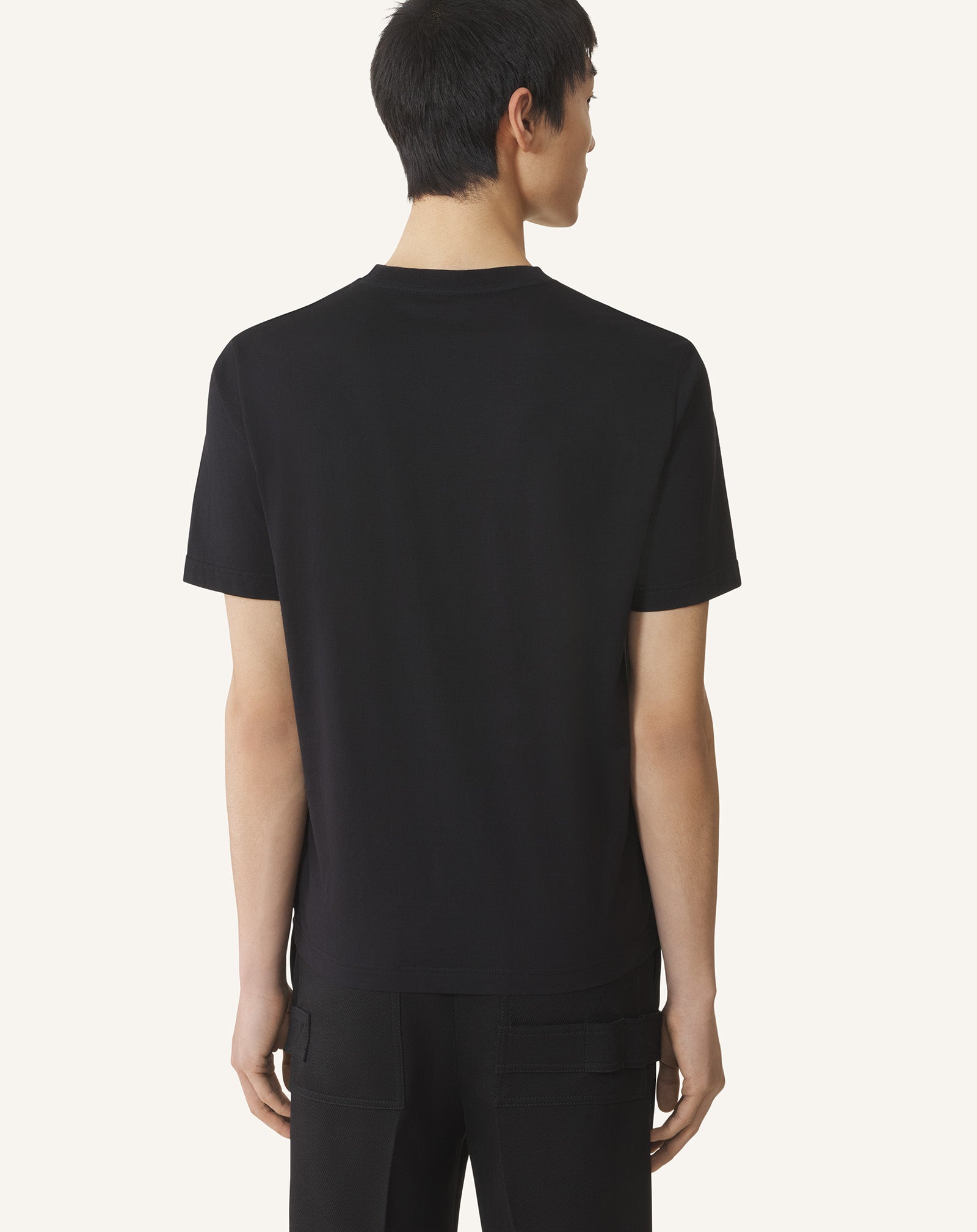 T-SHIRT BRODÉ LANVIN EN COTON NOIR