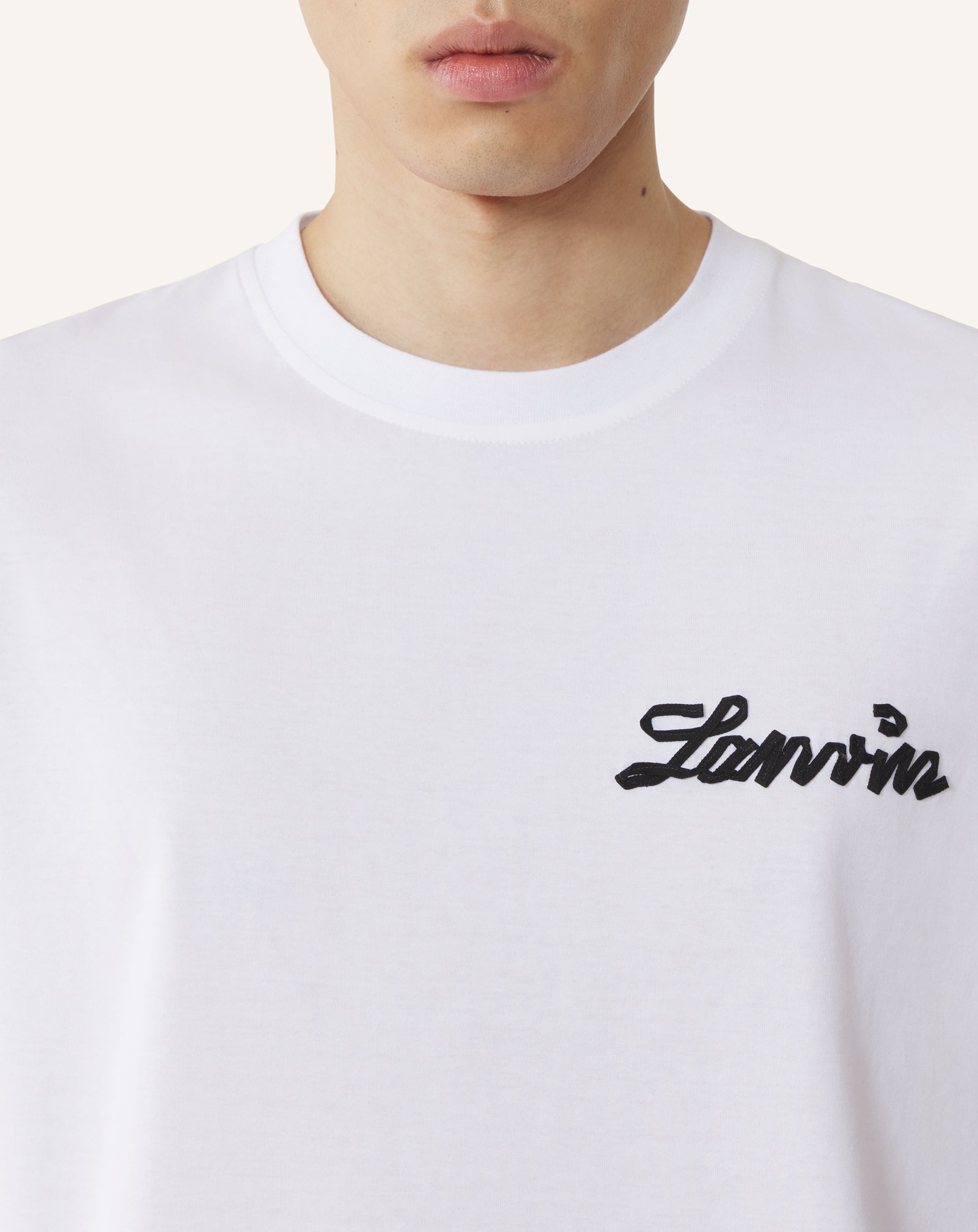 T-SHIRT PETIT RUBAN LANVIN EN COTON BLANC