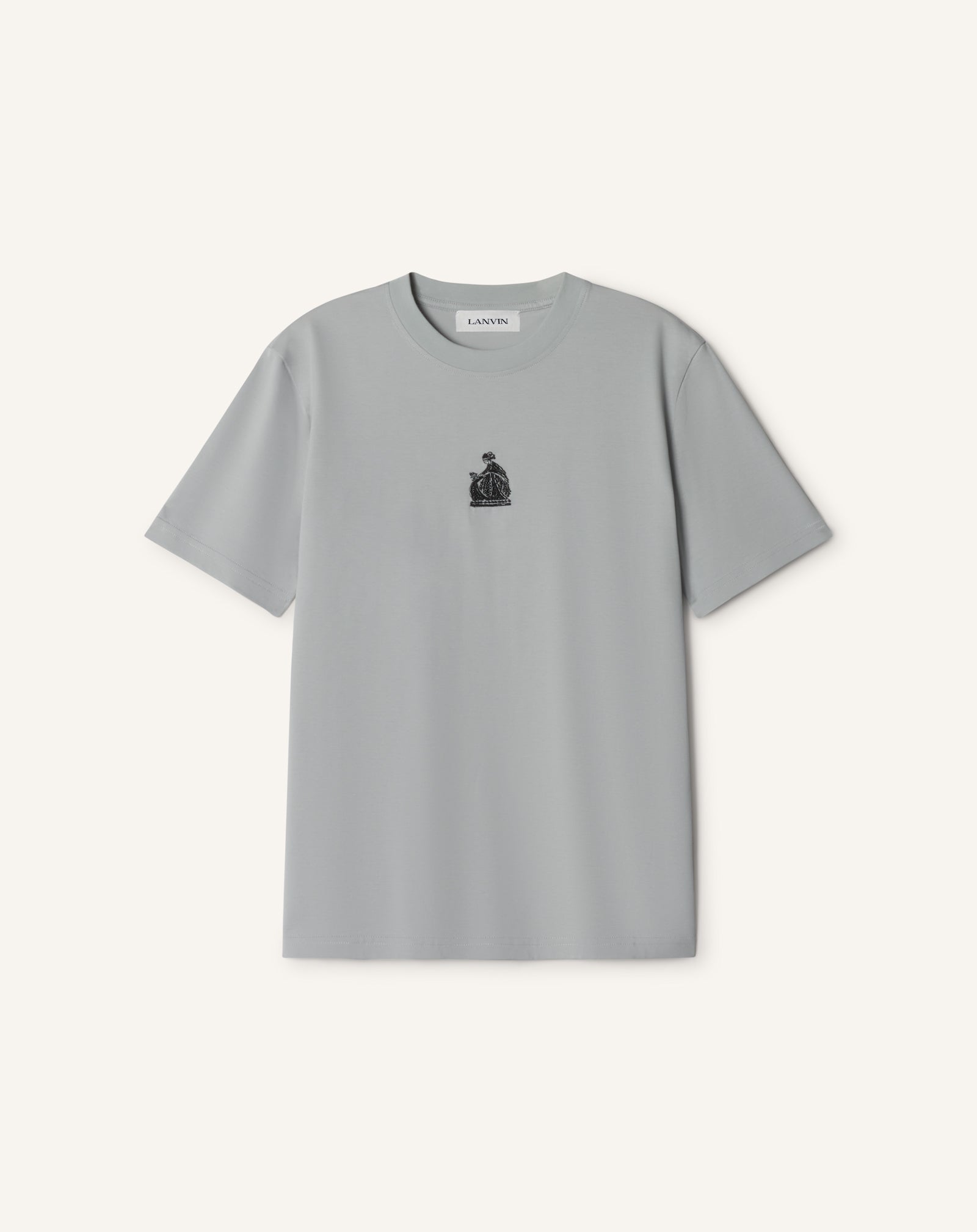 T-SHIRT BRODÉ LA MÈRE ET L'ENFANT EN JERSEY GRIS
