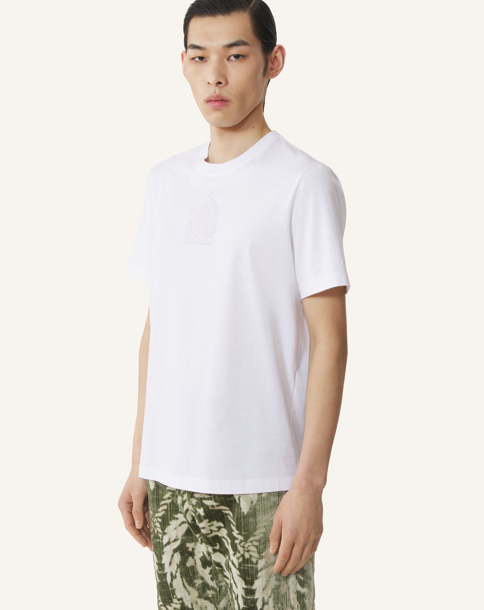 T-SHIRT FLOQUÉ LA MÈRE ET L'ENFANT EN COTON BLANC